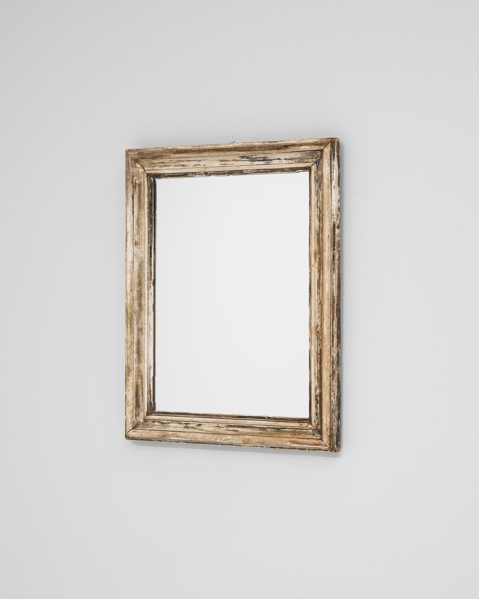 19th Century French Wood Patinated Mirror Bon état - En vente à High Point, NC