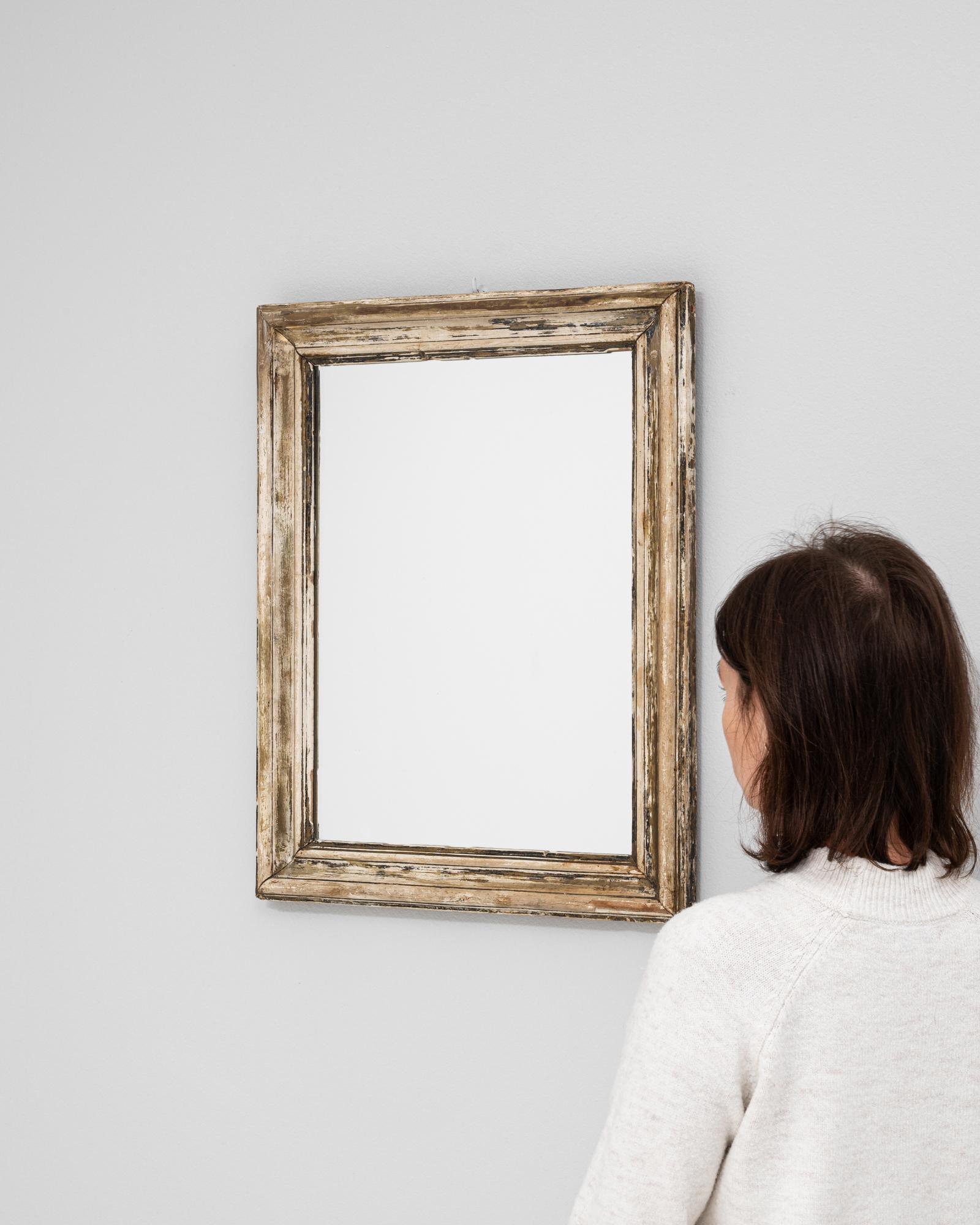 XIXe siècle 19th Century French Wood Patinated Mirror en vente