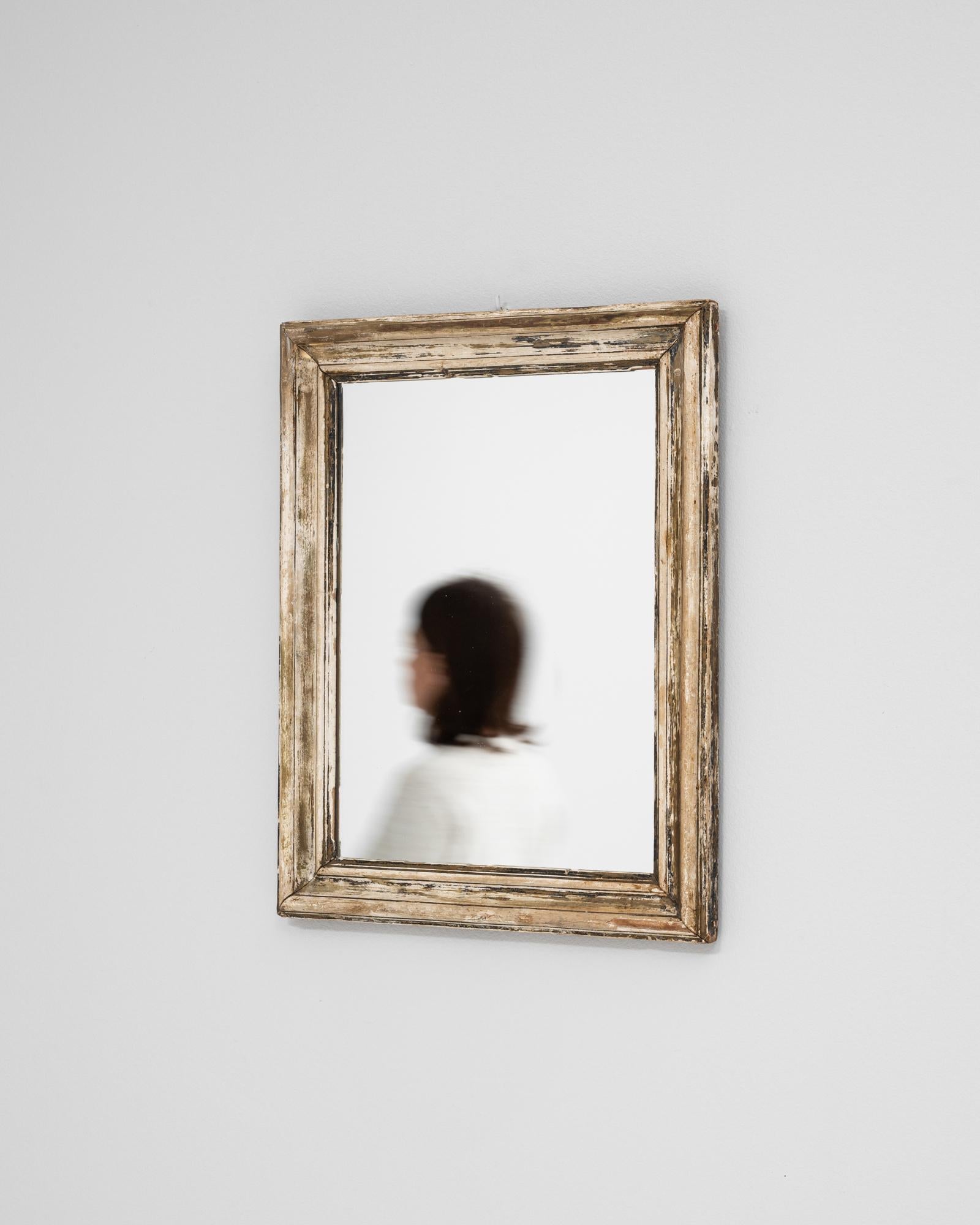 Bois 19th Century French Wood Patinated Mirror en vente