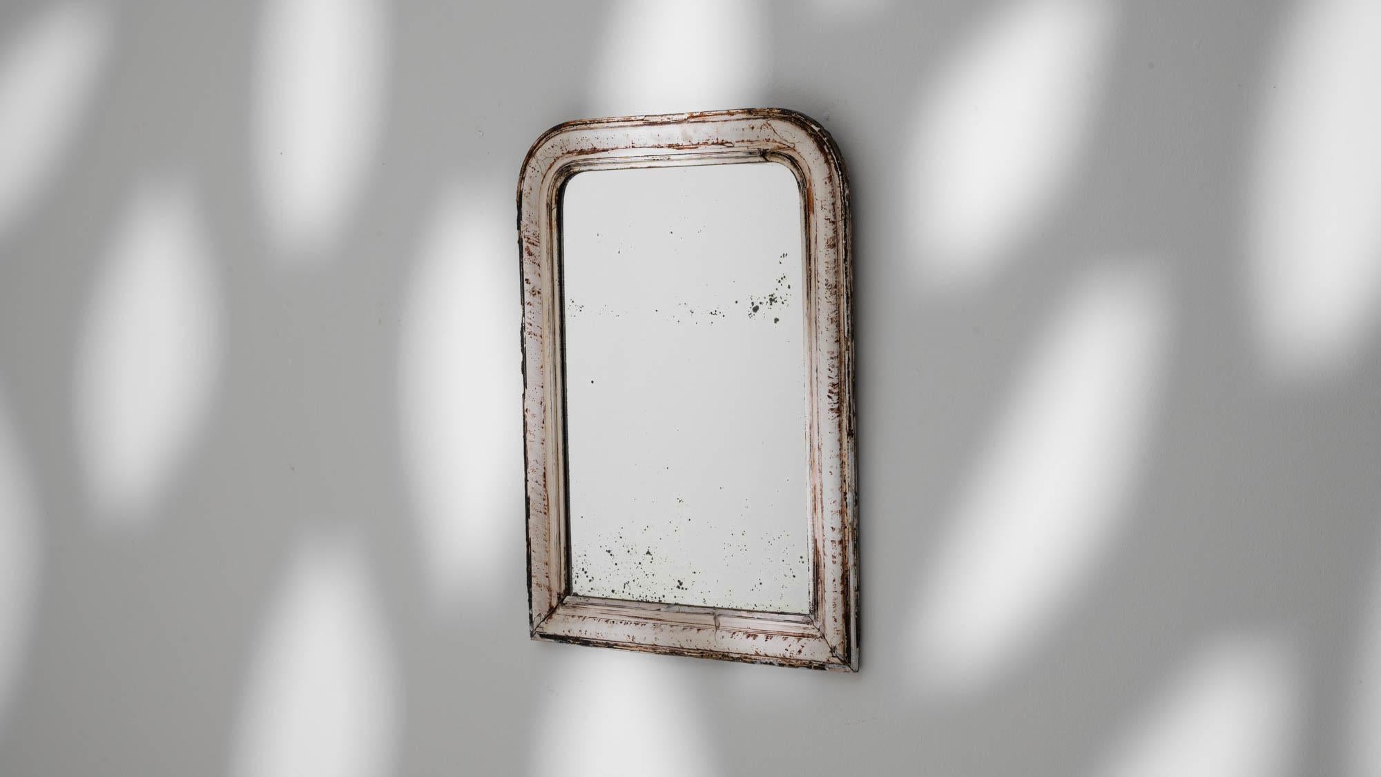 19th Century French Wood Patinated Mirror For Sale 4