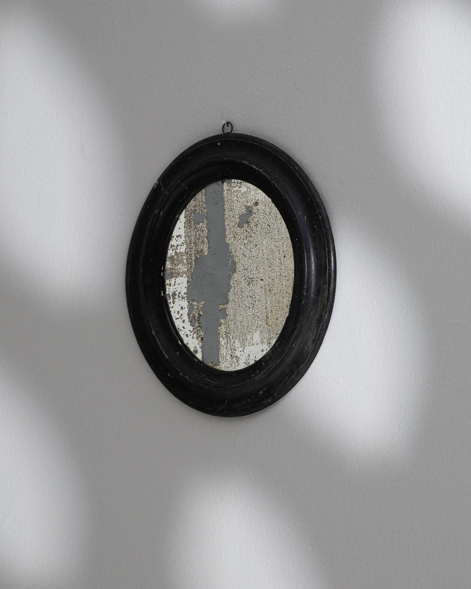 19th Century French Wood Patinated Mirror For Sale 4