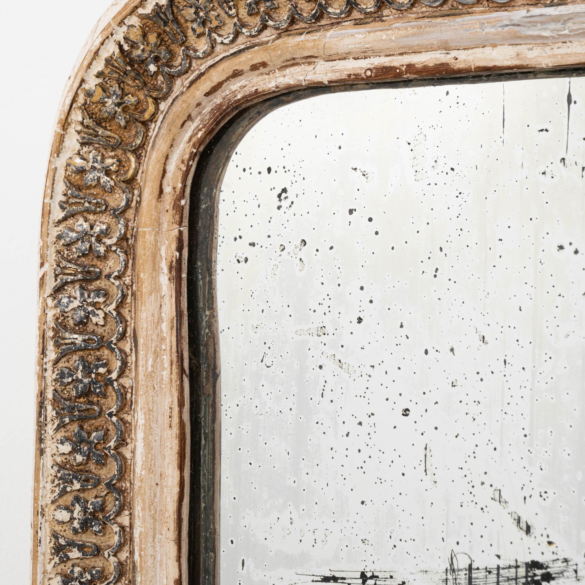 19th Century French Wood Patinated Mirror 5