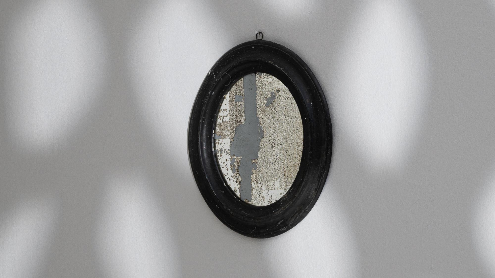 19th Century French Wood Patinated Mirror For Sale 5