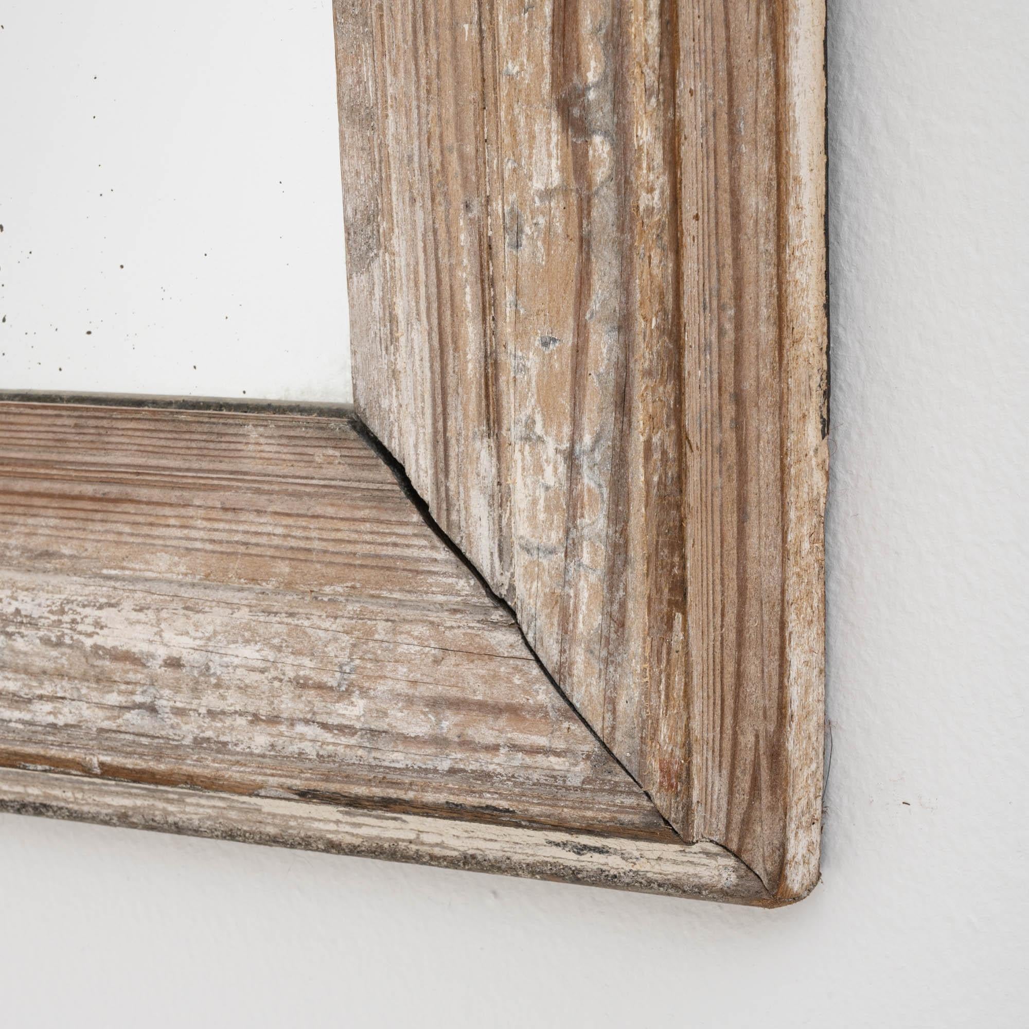 19th Century French Wood Patinated Mirror 6