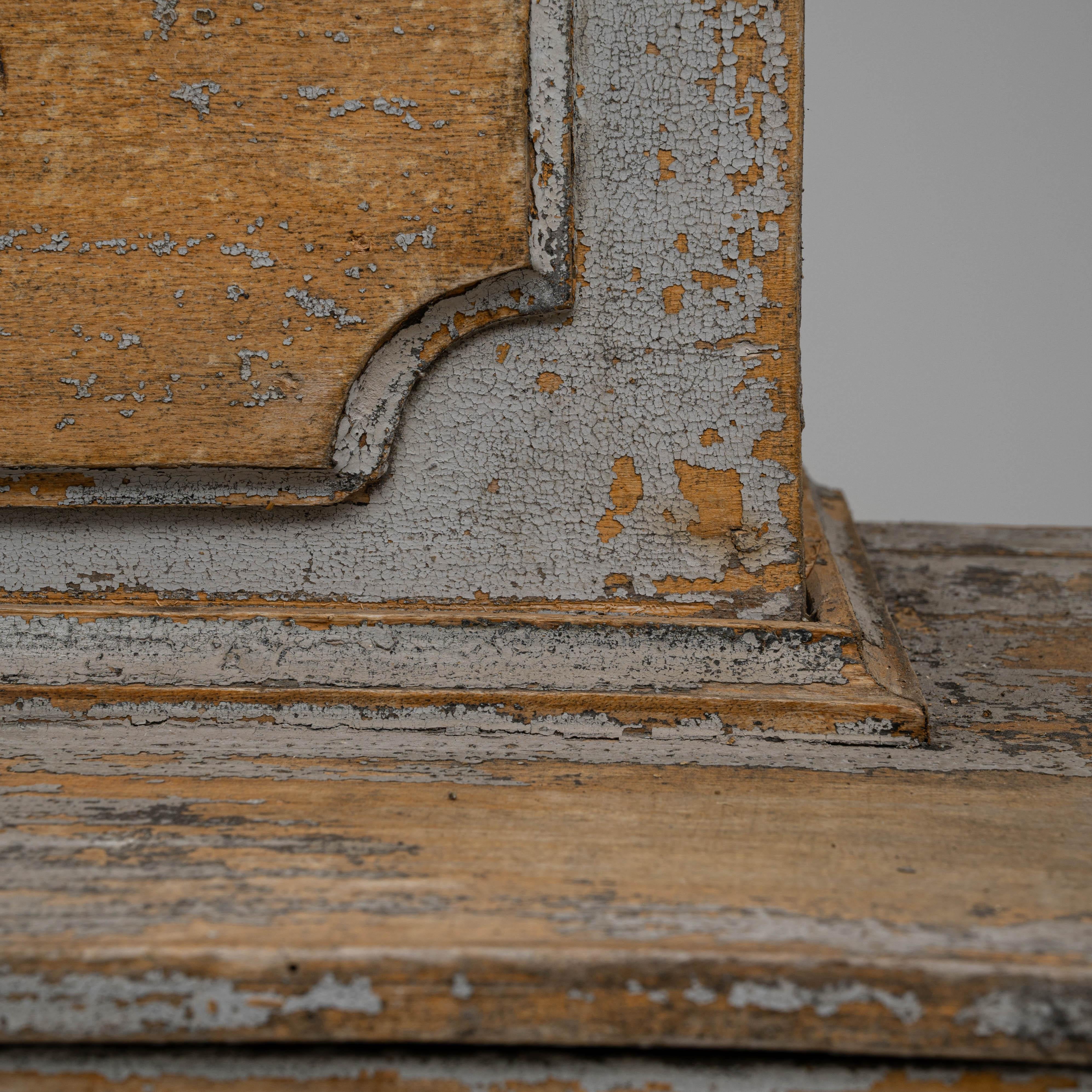 Piédestal français du 19ème siècle en bois patiné en vente 4