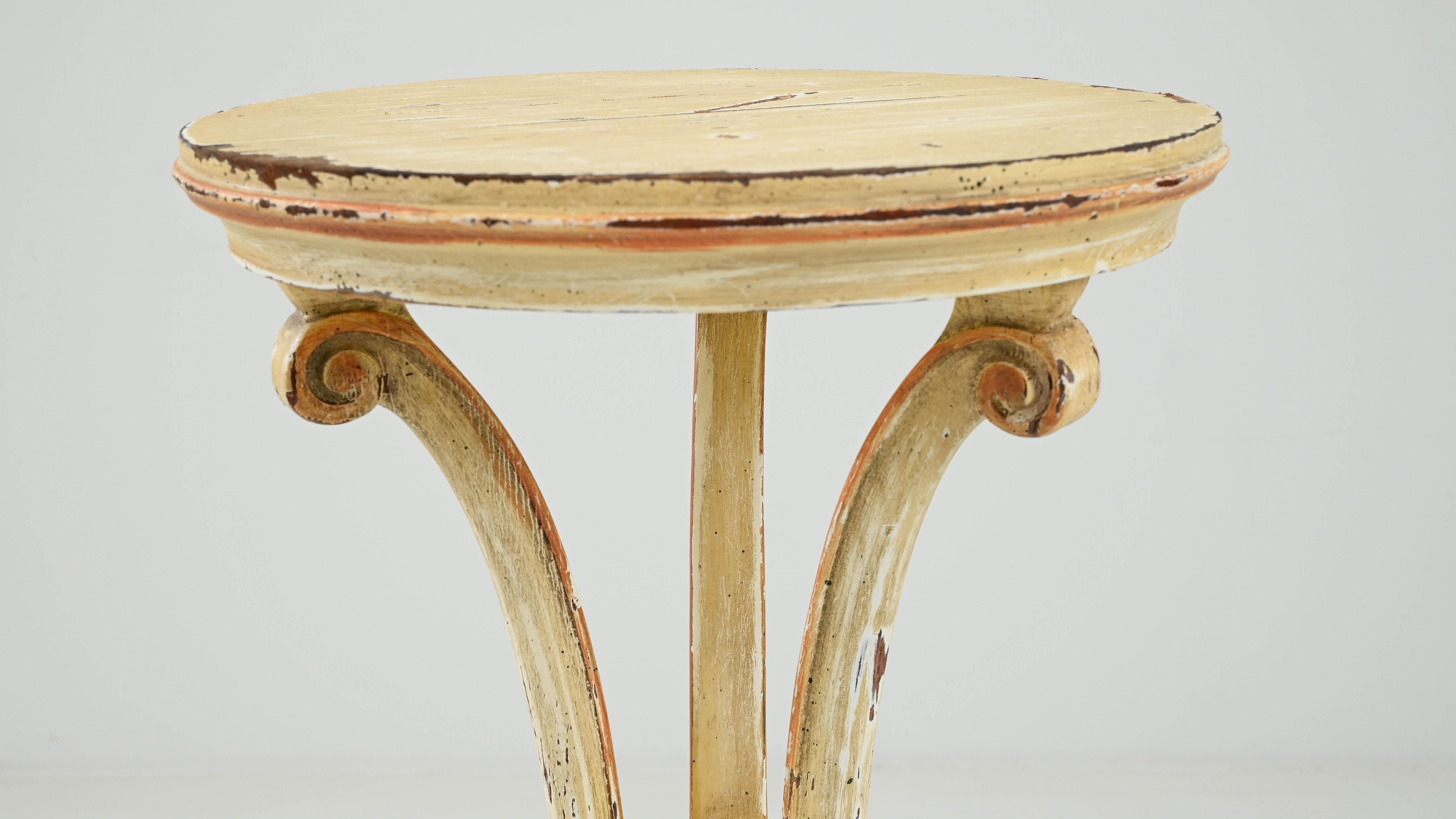 Legno Piedistallo in legno patinato francese del XIX secolo in vendita