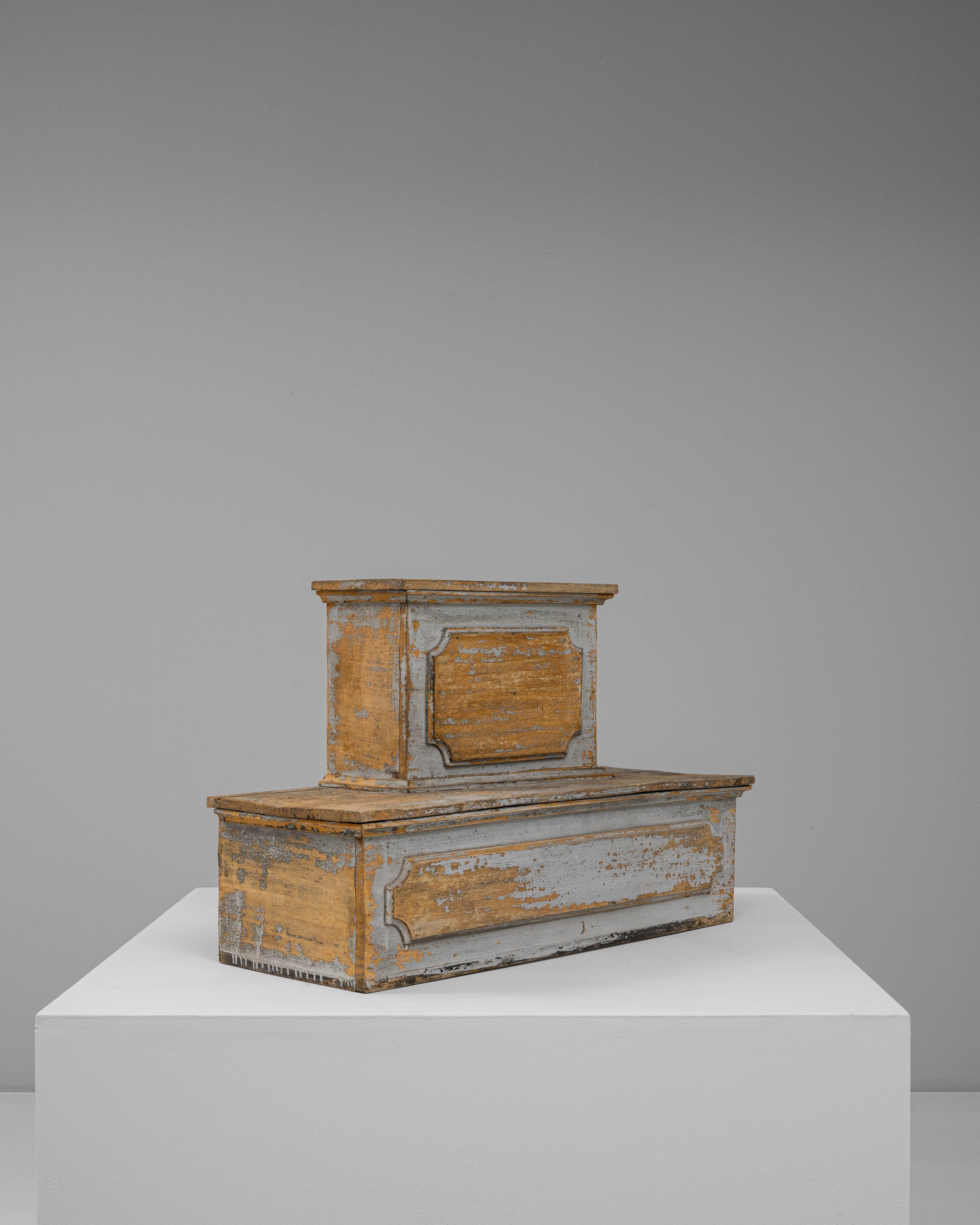 XIXe siècle Piédestal français du 19ème siècle en bois patiné en vente