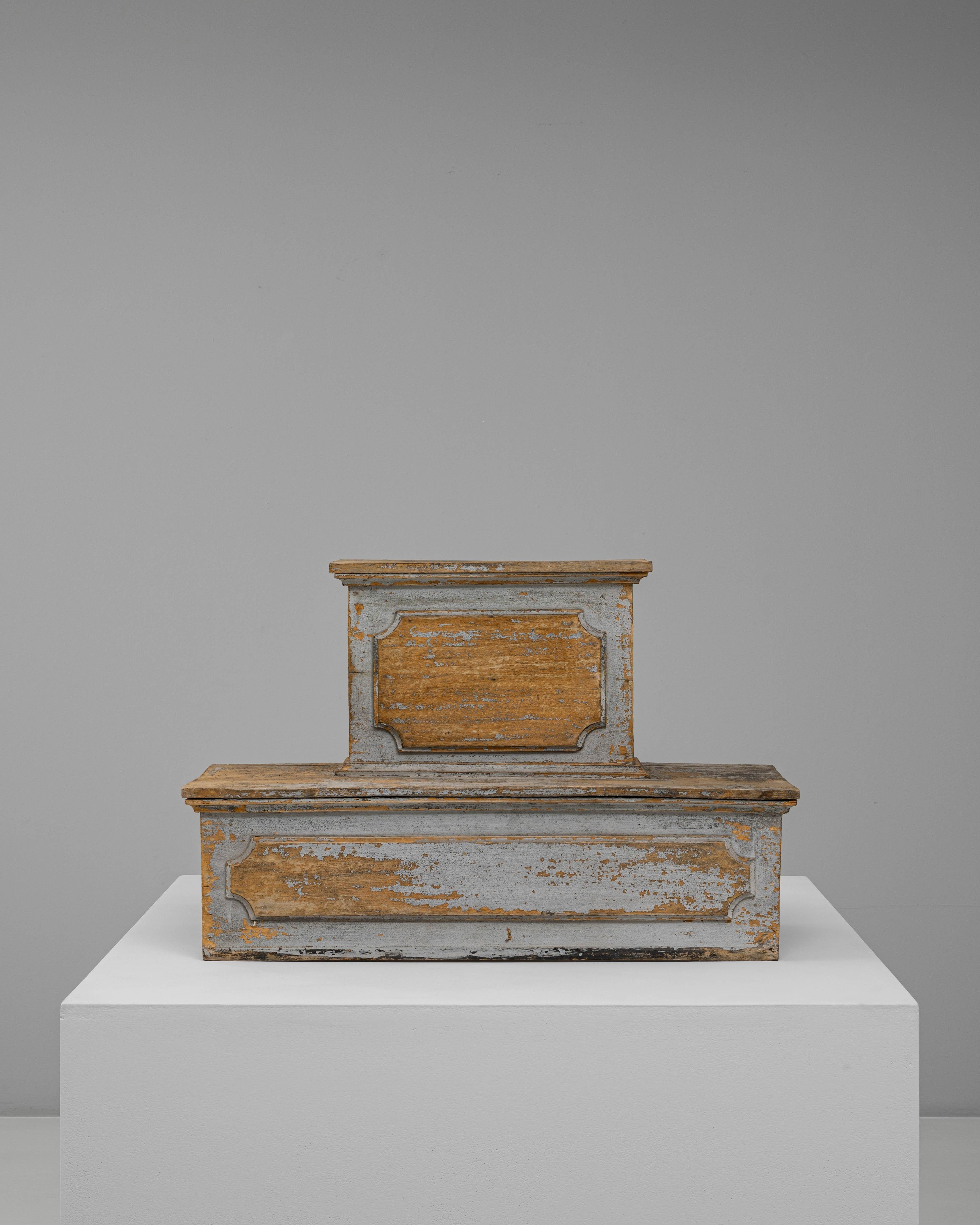 Piédestal français du 19ème siècle en bois patiné en vente 1