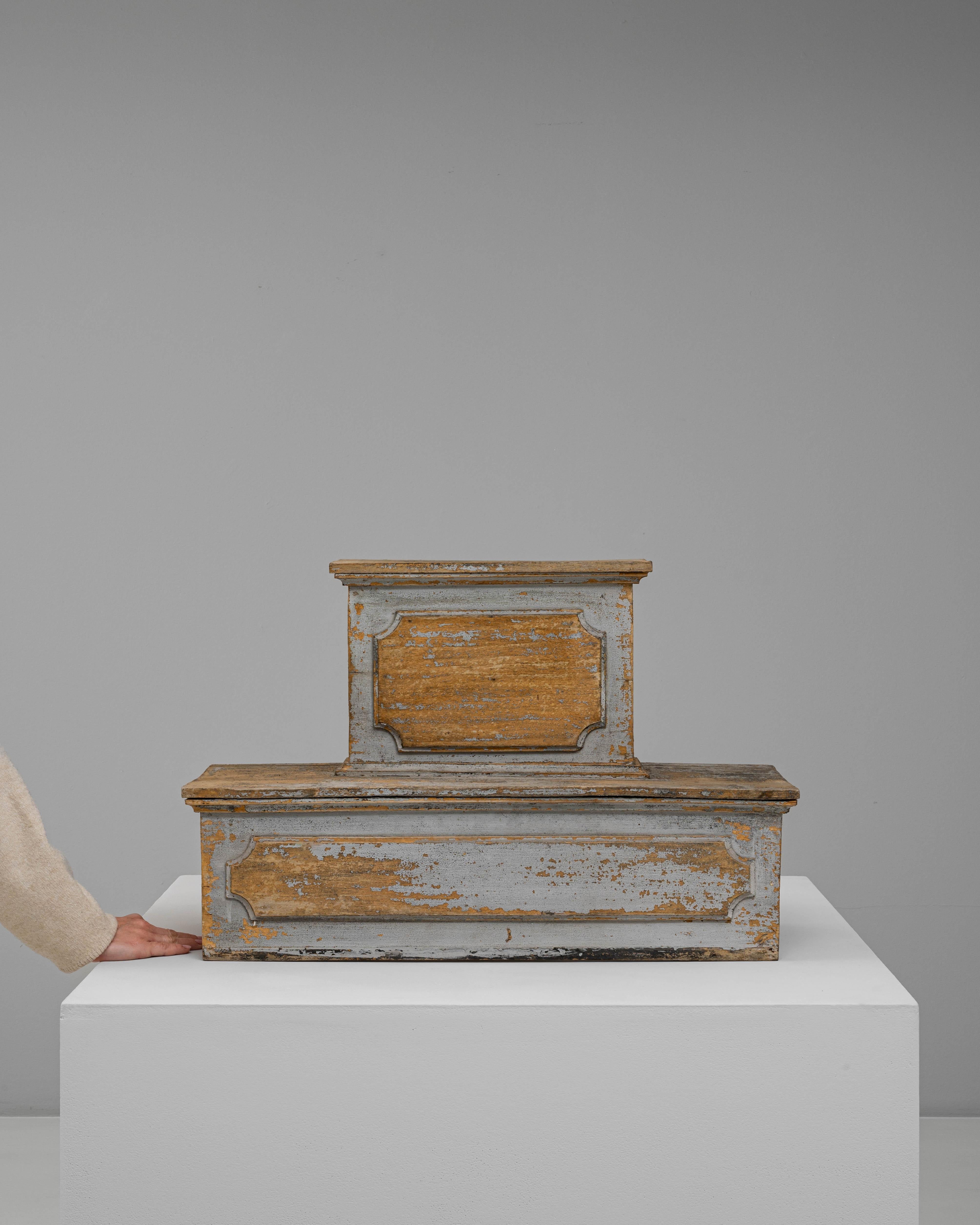 Piédestal français du 19ème siècle en bois patiné en vente 2