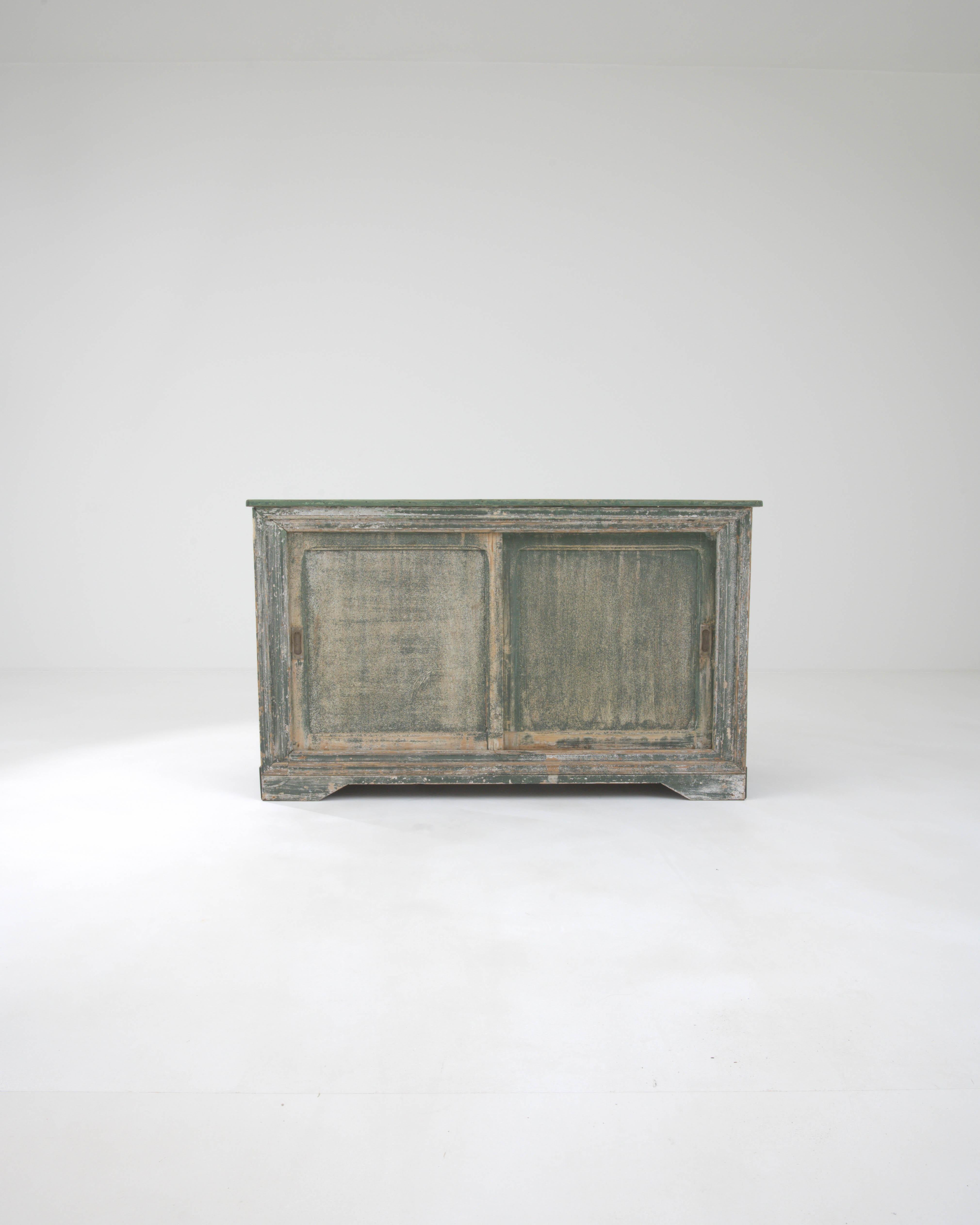 19th Century French Wood Patinated Shop Counter For Sale 9