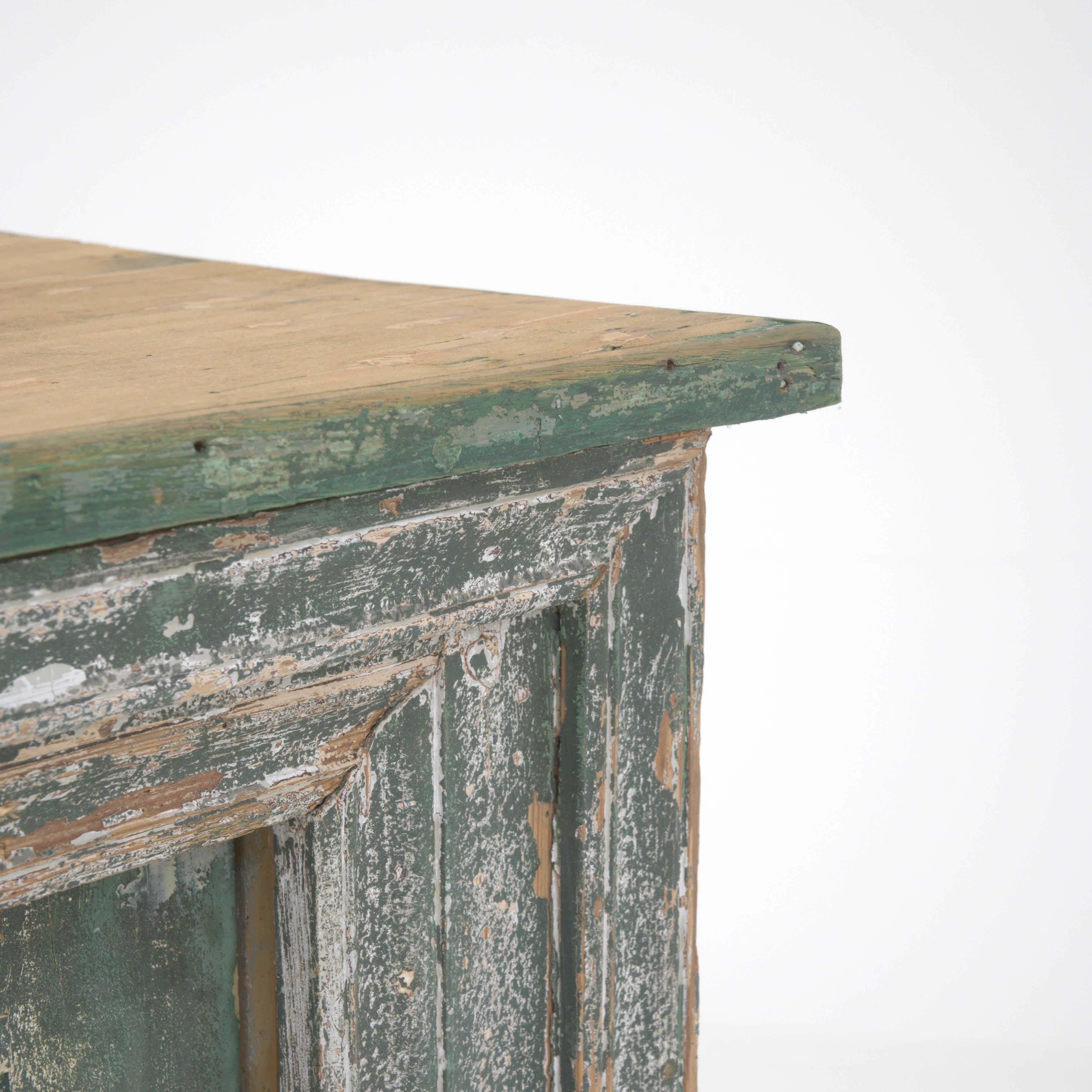 19th Century French Wood Patinated Shop Counter For Sale 11