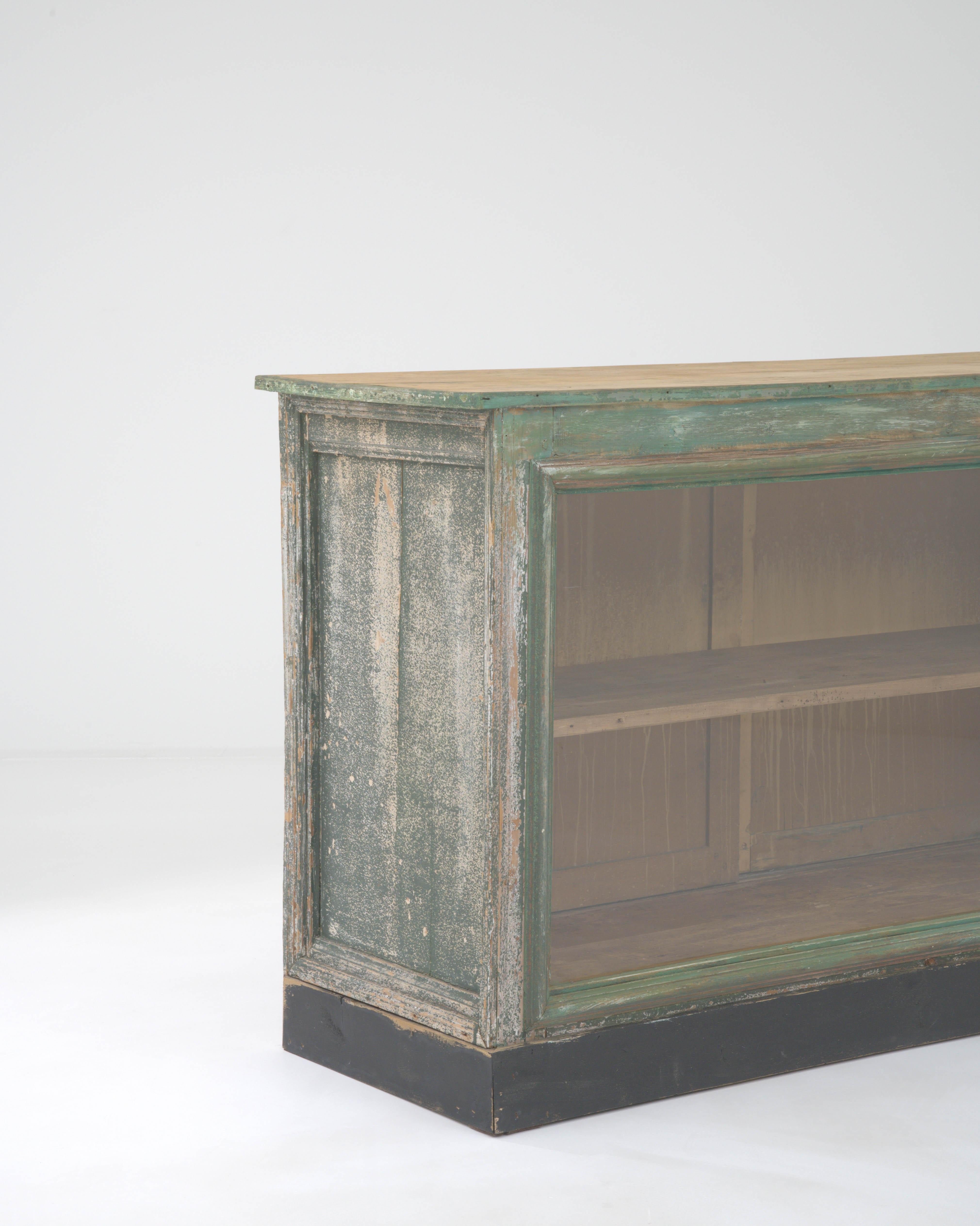 19th Century French Wood Patinated Shop Counter For Sale 6