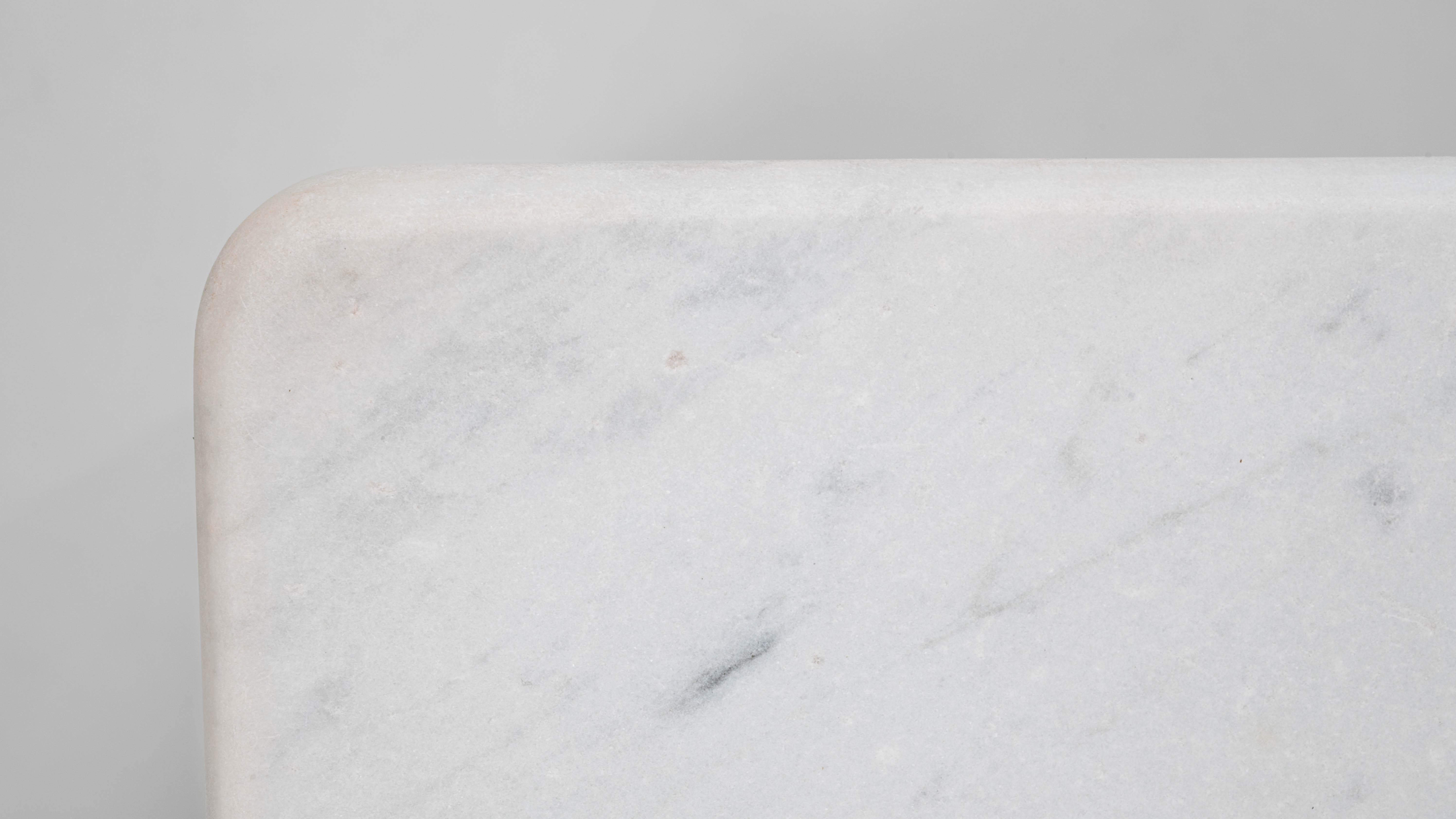 19th Century French Wood Patinated Shop Counter With Marble Top For Sale 13
