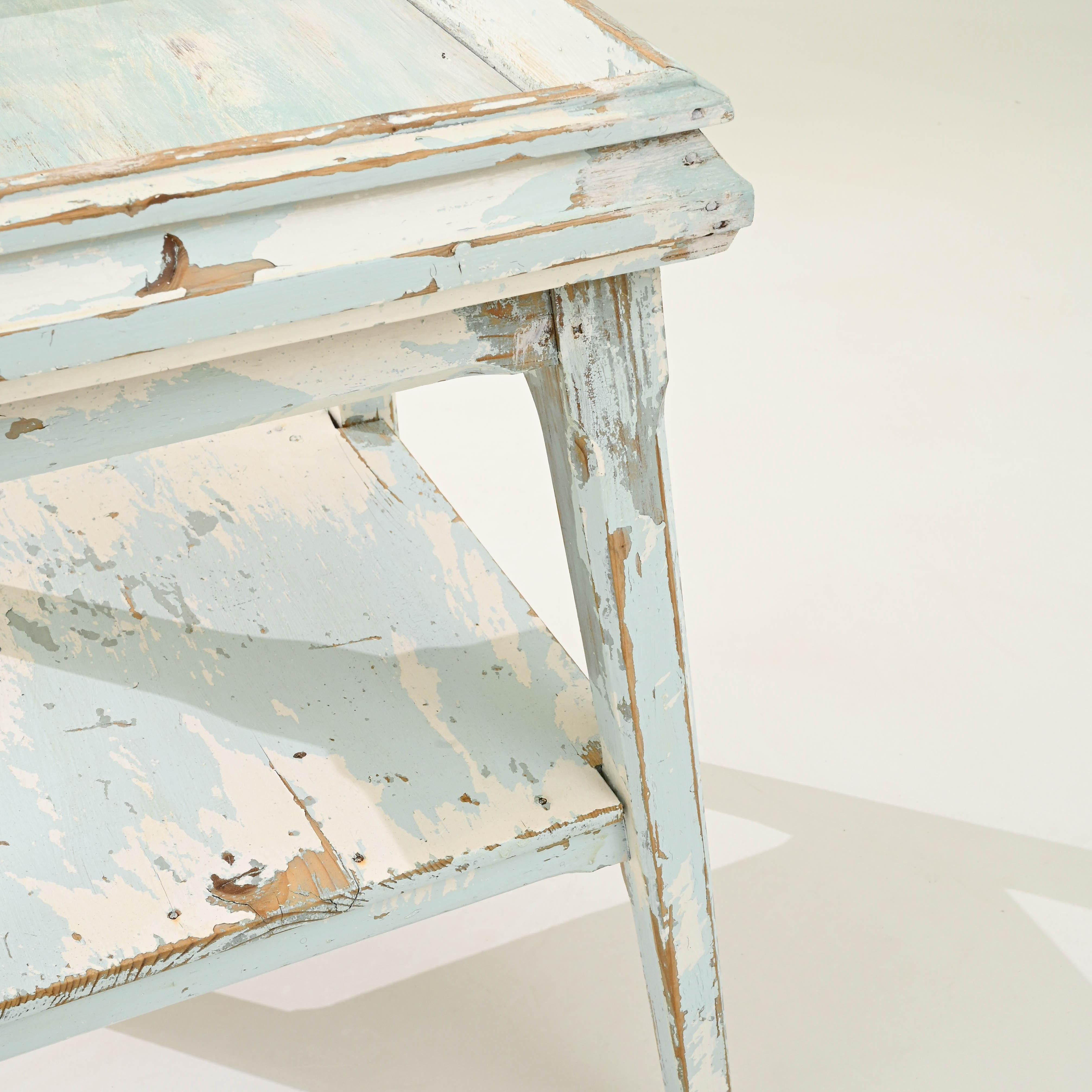 19th Century French Wood Patinated Side Table For Sale 4