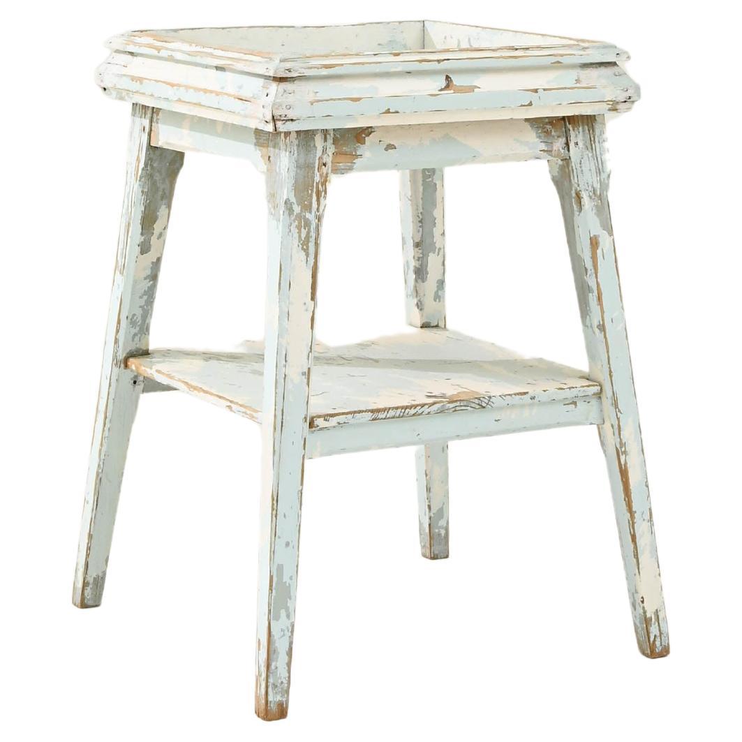 19th Century French Wood Patinated Side Table For Sale