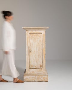 19th Century French Wood Pedestal with Original Patina, Antique Stand