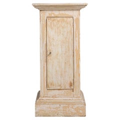 19th Century French Wood Pedestal with Original Patina, Antique Stand