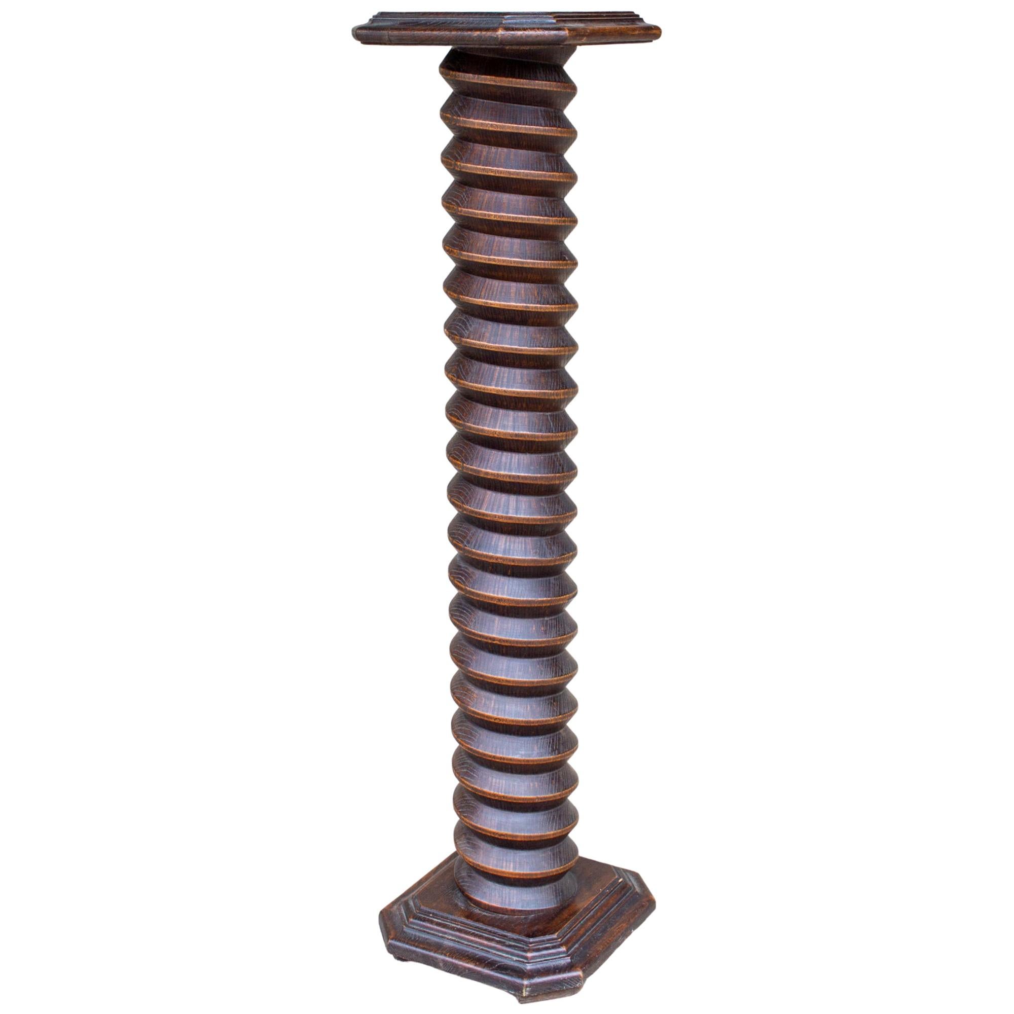 19th Century French Wood Wine Press Screw, circa 1830