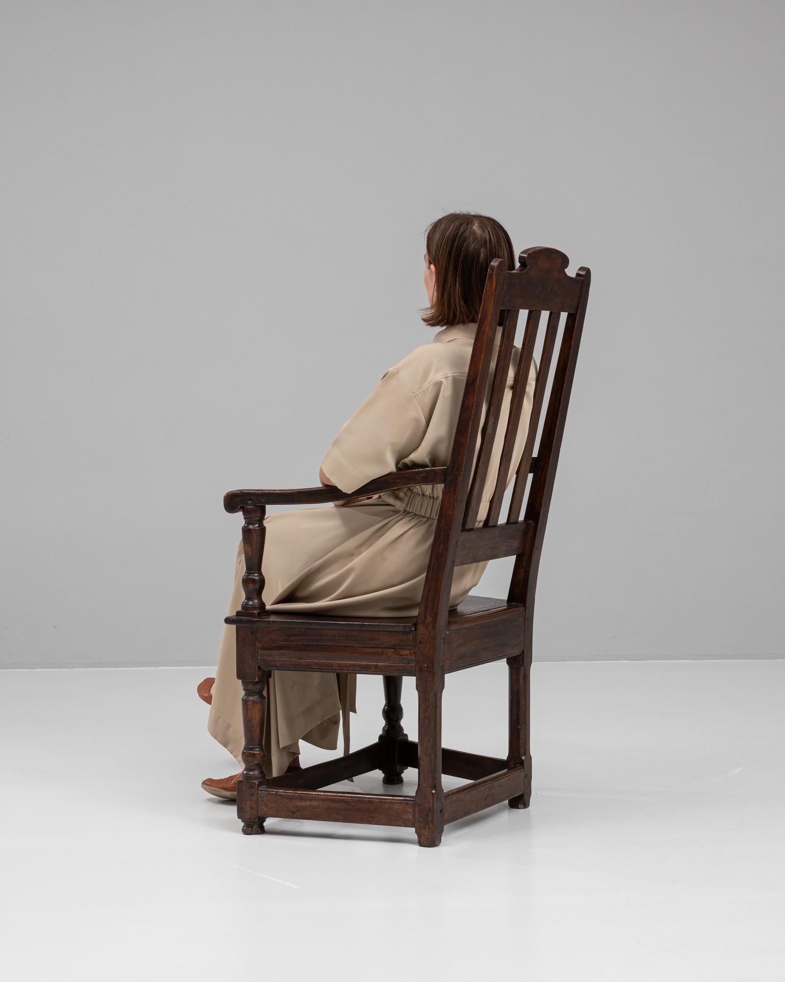 19th Century French Wooden Armchair For Sale 3