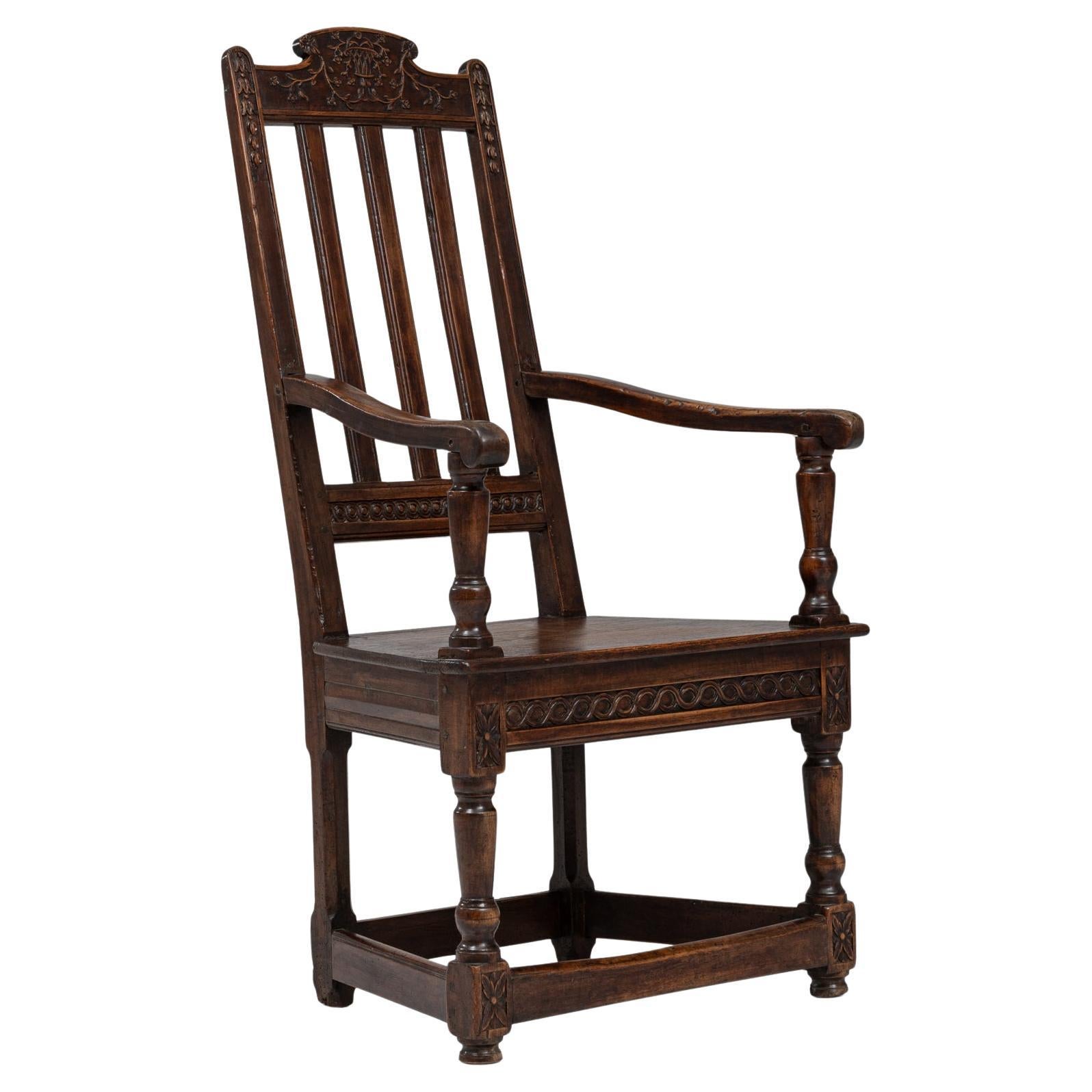 19th Century French Wooden Armchair