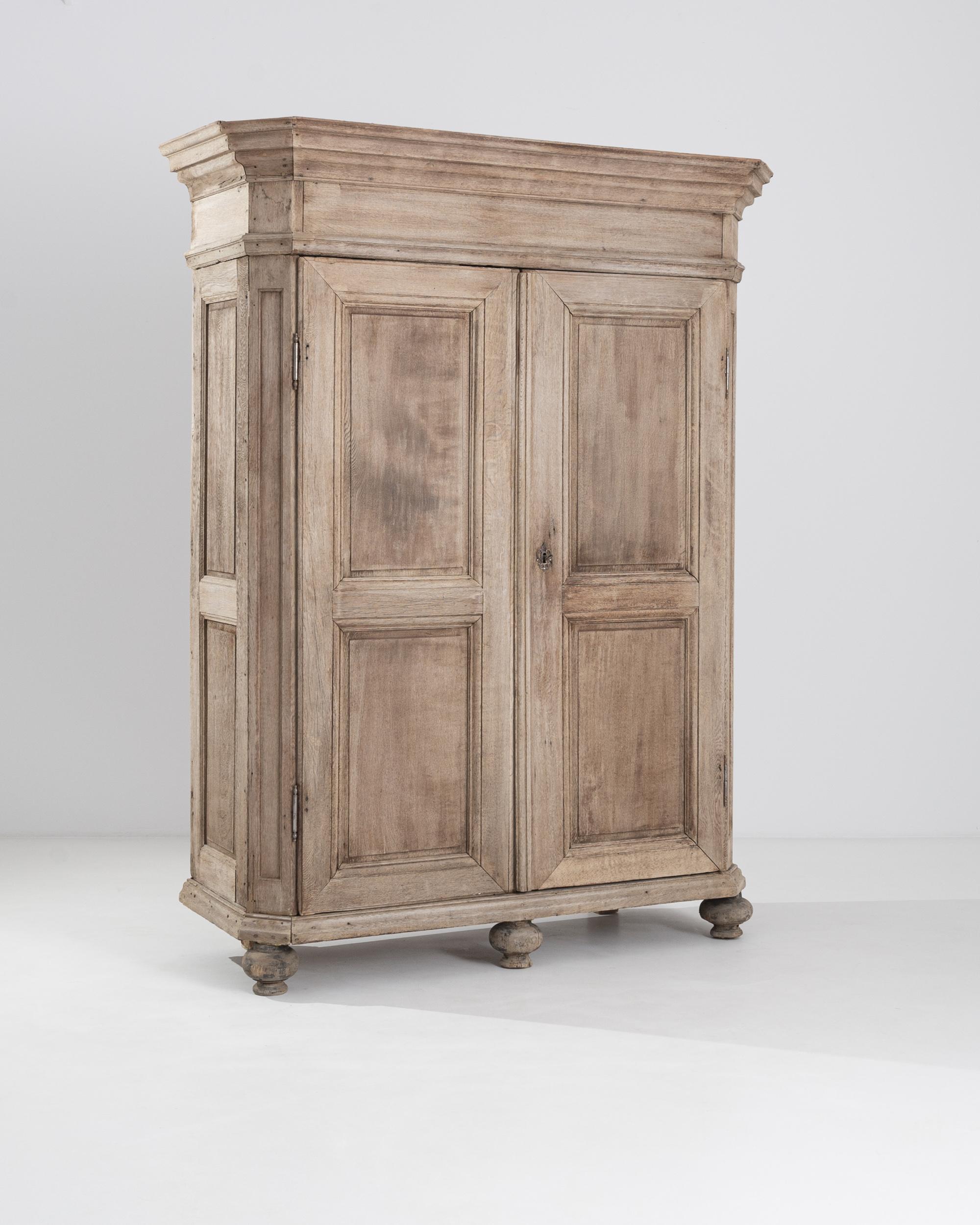 Bleached 19th Century, French, Wooden Armoire