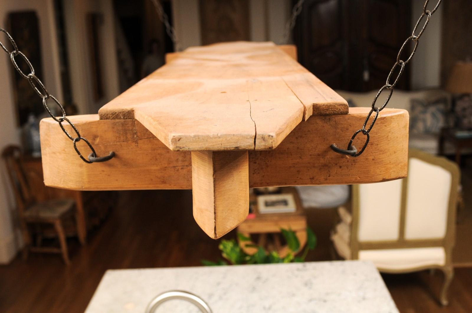 19th Century French Wooden Bacon Rack Perfect to be Used as a Pot Rack 10