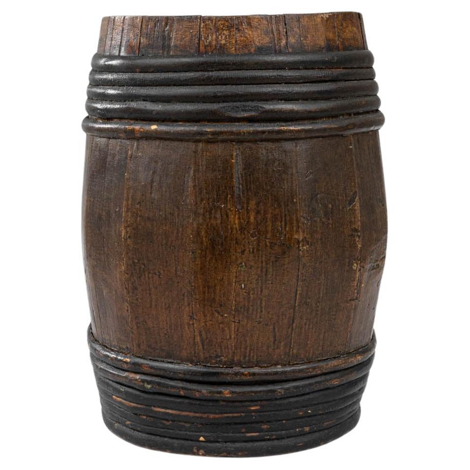 19th Century French Wooden Barrel For Sale