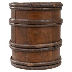 Used 19th Century French Wooden Barrel