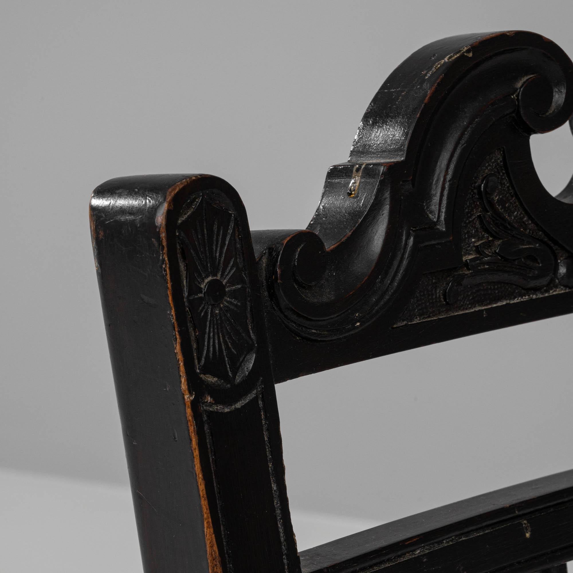 Chaise de bistrot française en bois du 19ème siècle en vente 5