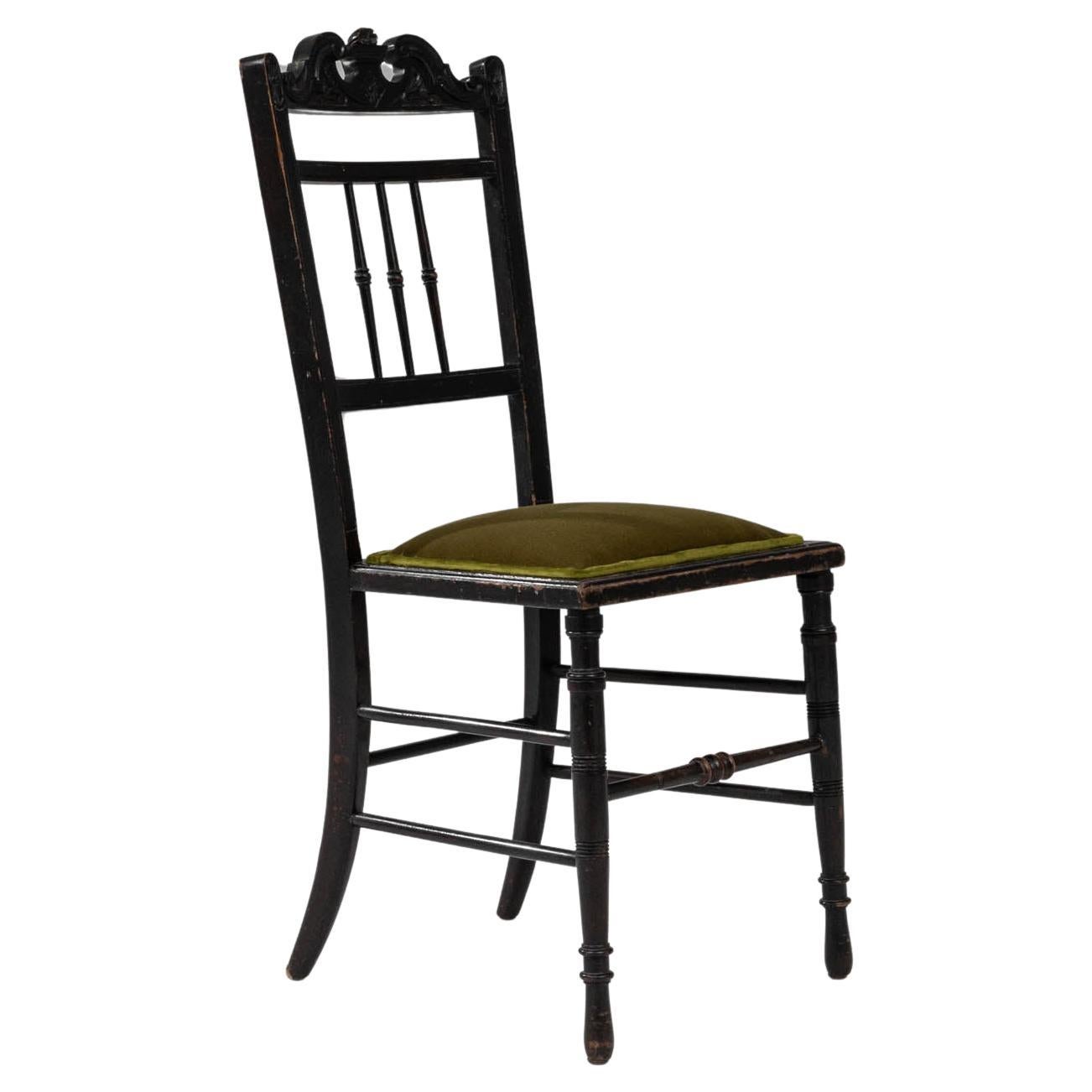 19th Century French Wooden Bistro Chair For Sale