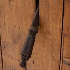 19th Century French Wooden Black Patinated Shop Counter