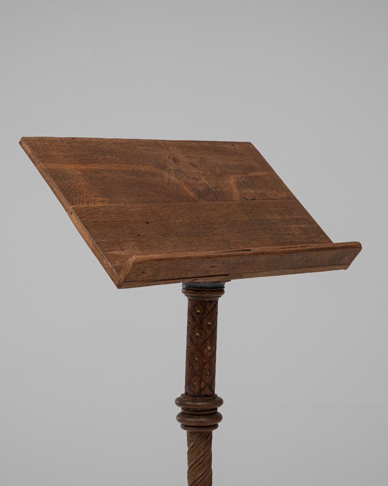 Présentoir à livres en bois français du 19e siècle avec patine d'origine en vente 1