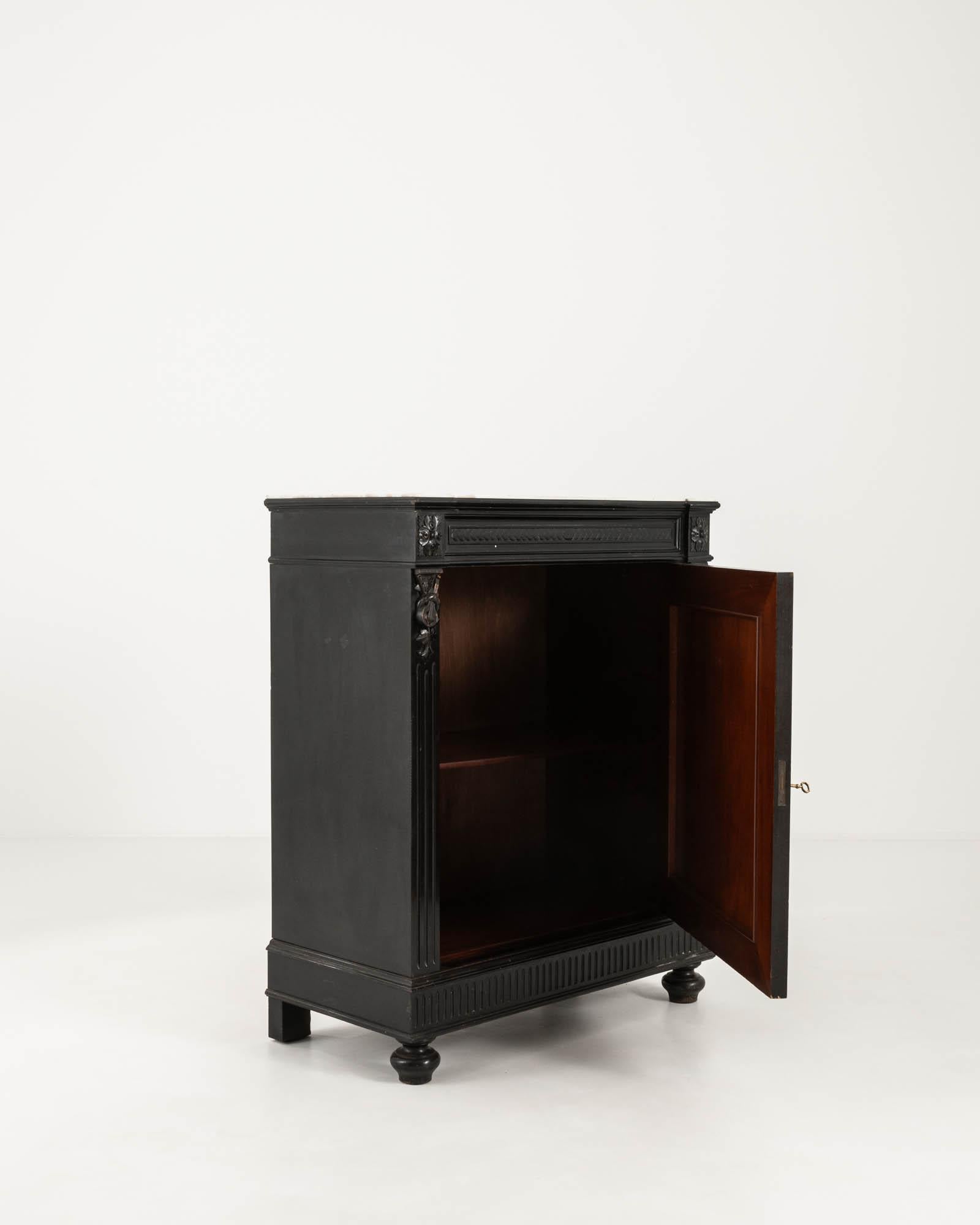 19th Century French Wooden Buffet With Marble Top For Sale 2