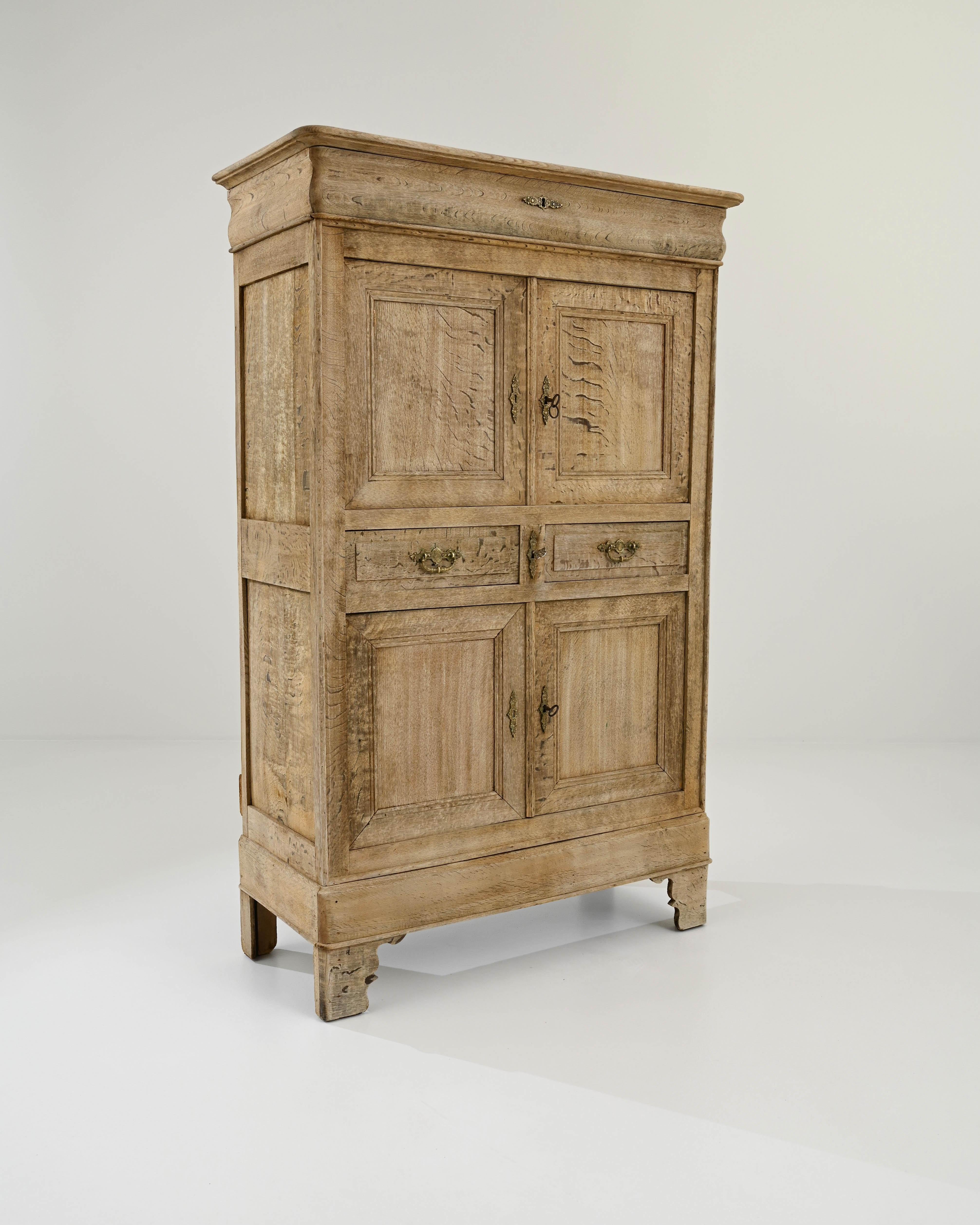 Oak 19th Century French Wooden Cabinet 