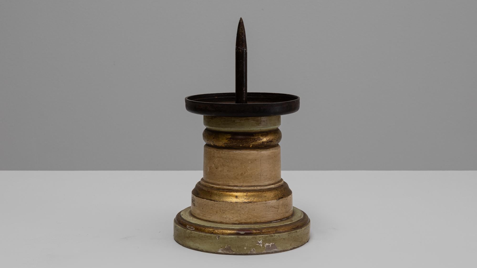 Portacandele in legno francese del XIX secolo in vendita 5