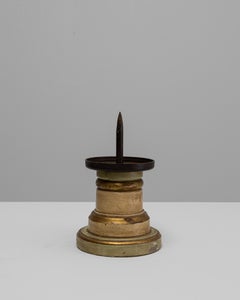 19th Century French Wooden Candlestick Holder