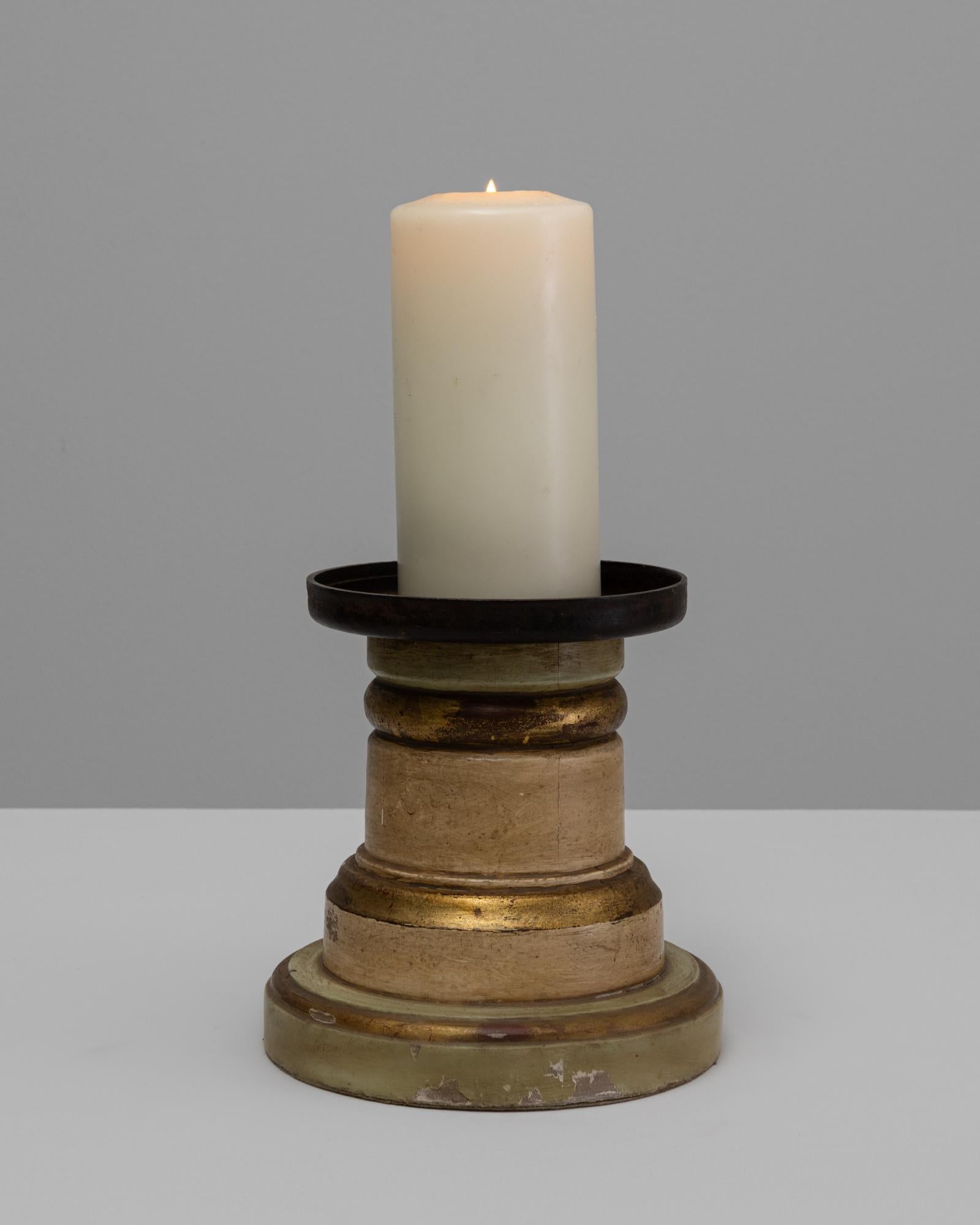 Portacandele in legno francese del XIX secolo in vendita 3