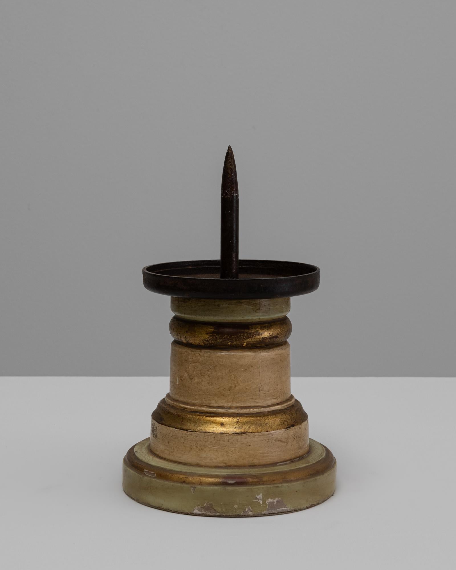 Portacandele in legno francese del XIX secolo in vendita 4