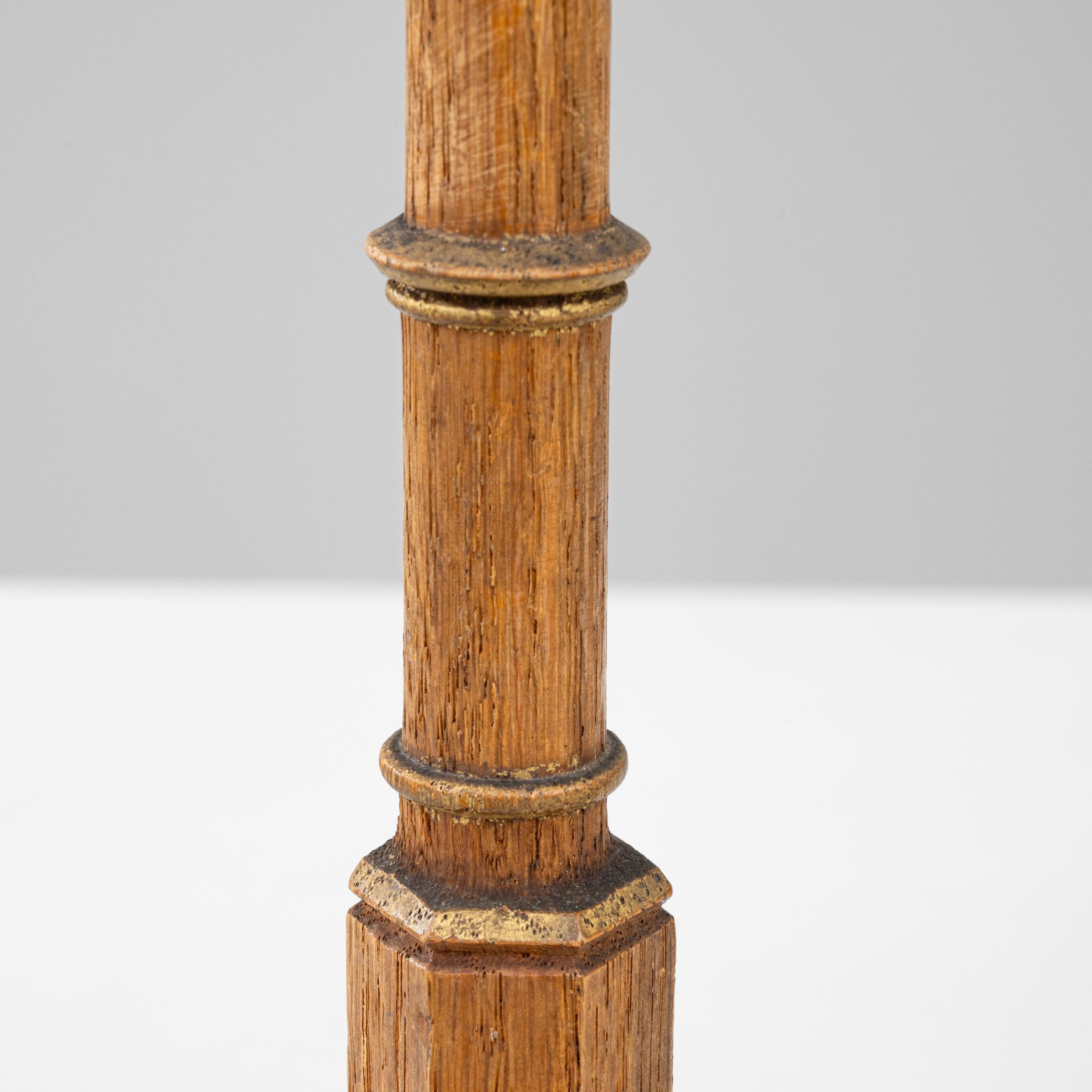 19th Century French Wooden Candlesticks, a Pair For Sale 7