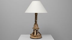 19th Century French Wooden Carved Table Lamp