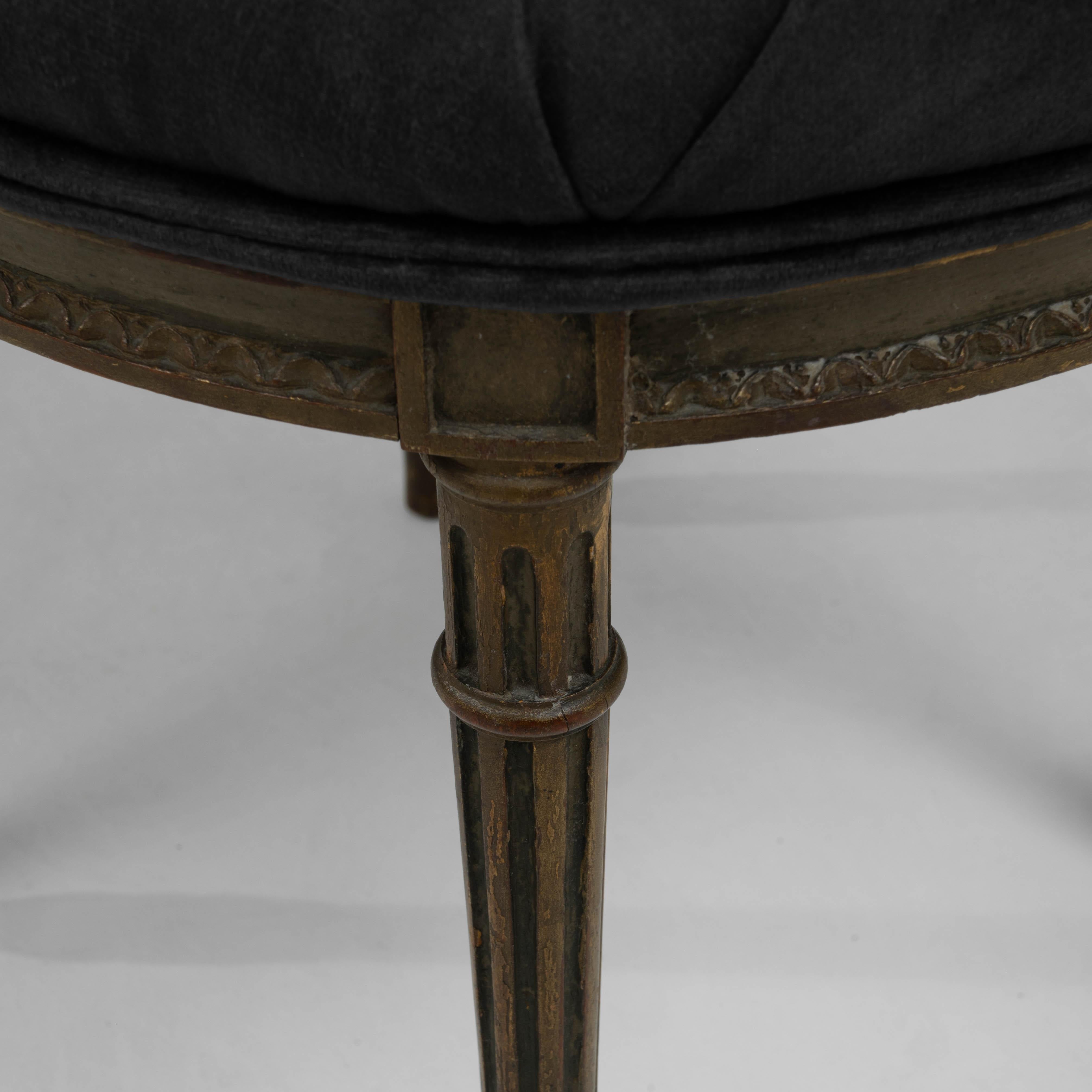 Chaise française du 19ème siècle avec assise tapissée en vente 6
