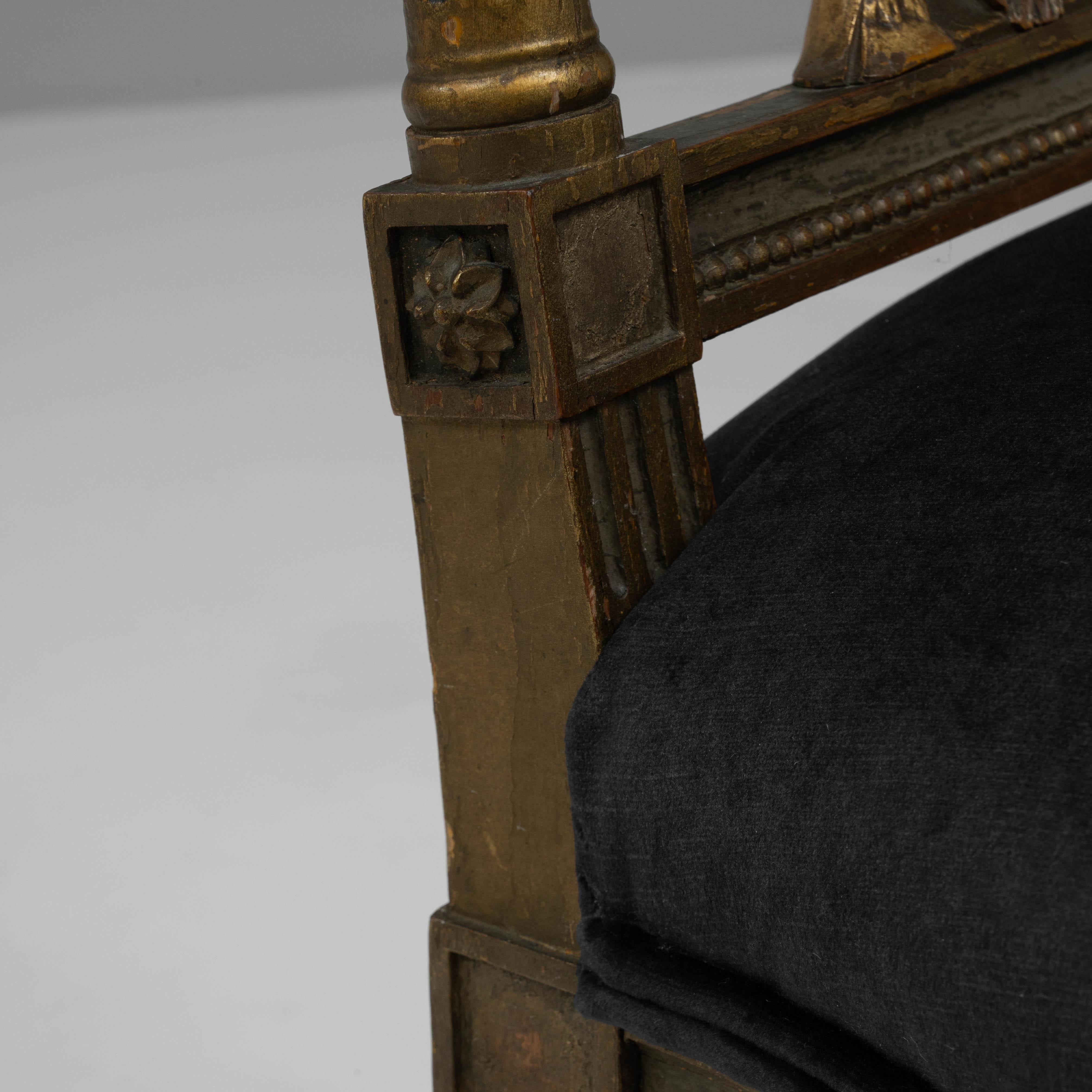 Chaise française du 19ème siècle avec assise tapissée en vente 7