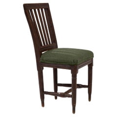 19th Century French Wooden Chair With Upholstered Seat
