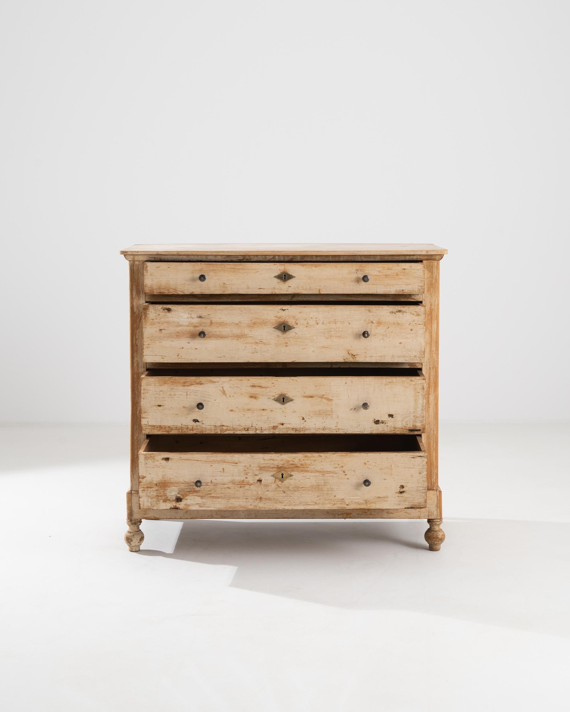 Country 19th Century French Wooden Chest of Drawers