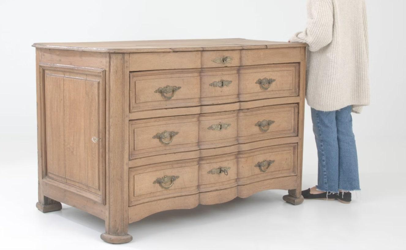 19th Century French Wooden Chest of Drawers In Good Condition For Sale In High Point, NC