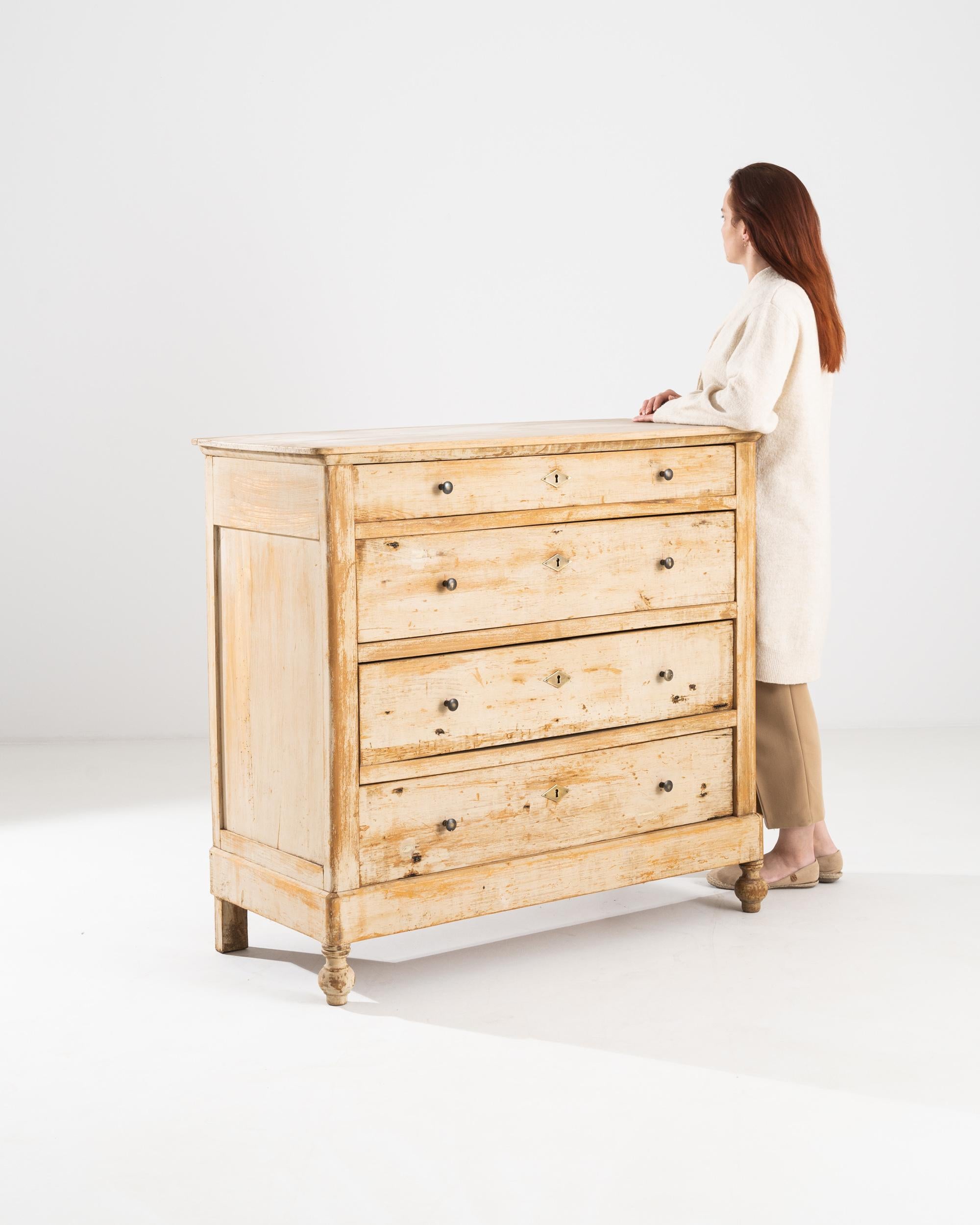 19th Century French Wooden Chest of Drawers 2