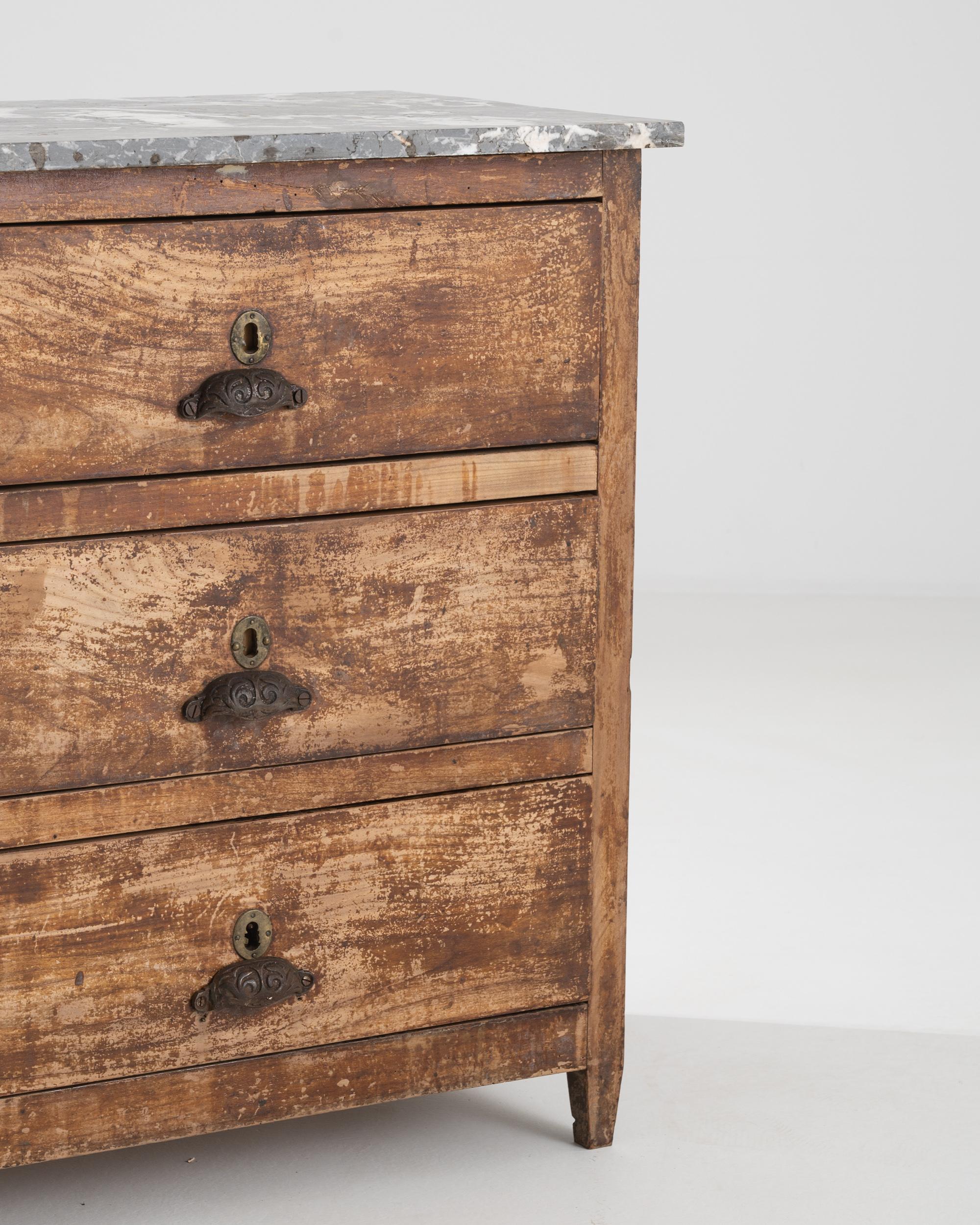 19th Century French Wooden Chest of Drawers For Sale 3