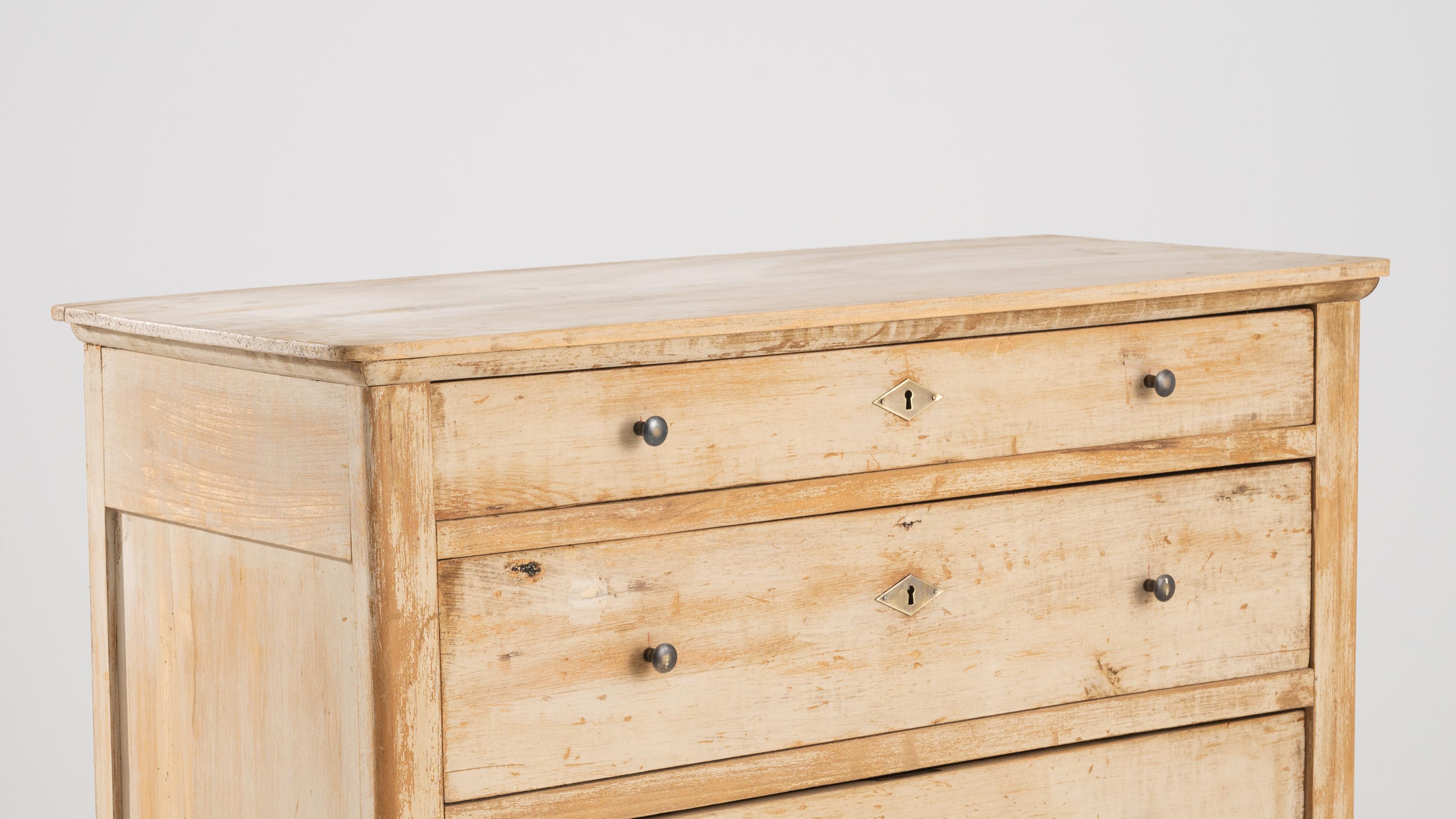 19th Century French Wooden Chest of Drawers 4