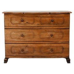 Antique 19th Century French Wooden Chest of Drawers with Original Patina
