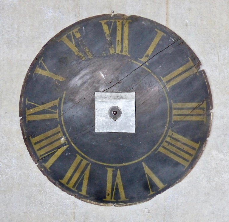19th Century French Wooden Clock Face For Sale at 1stDibs